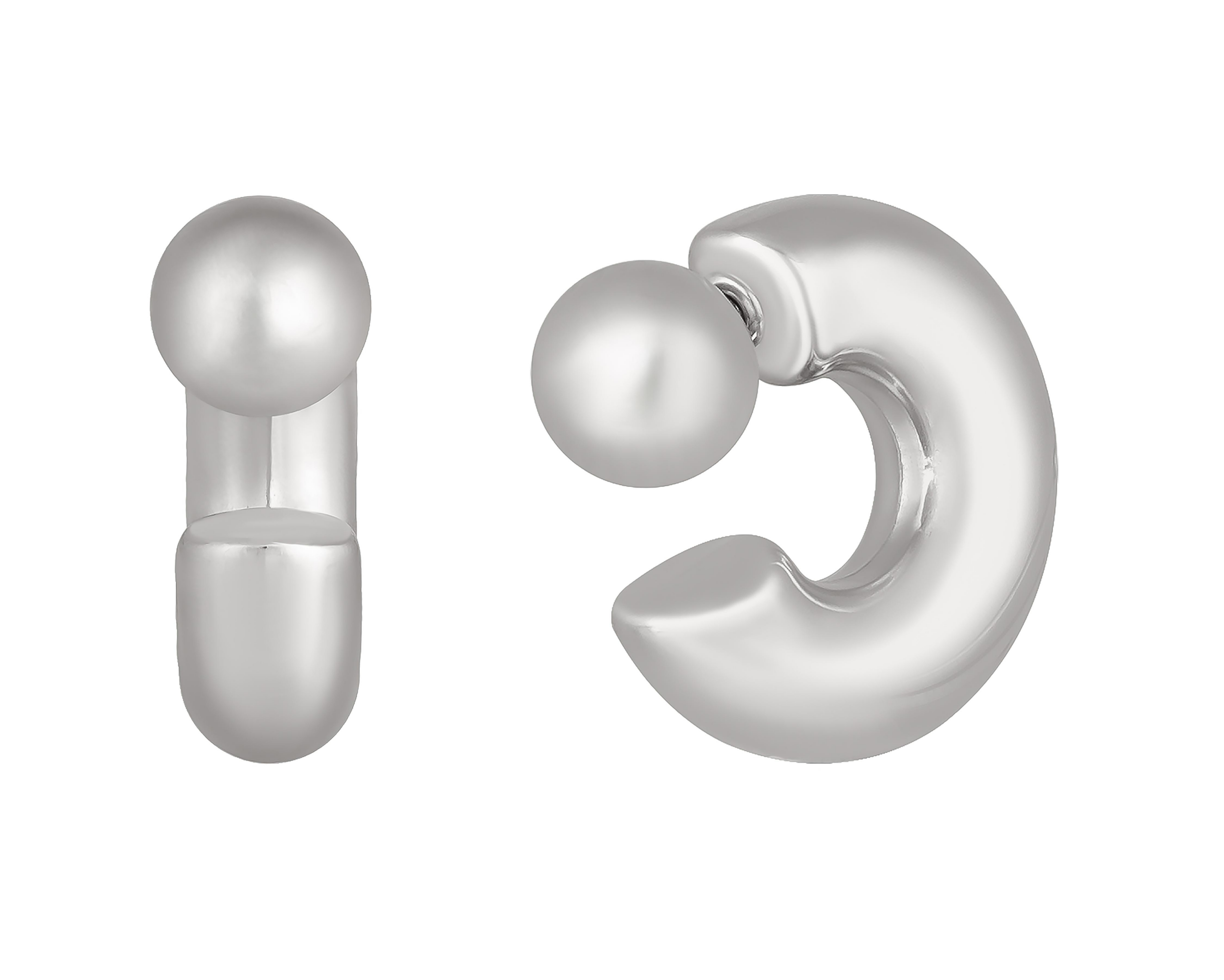 Foto 3 pulgar | Aretes de Acero Inoxidable Plafer