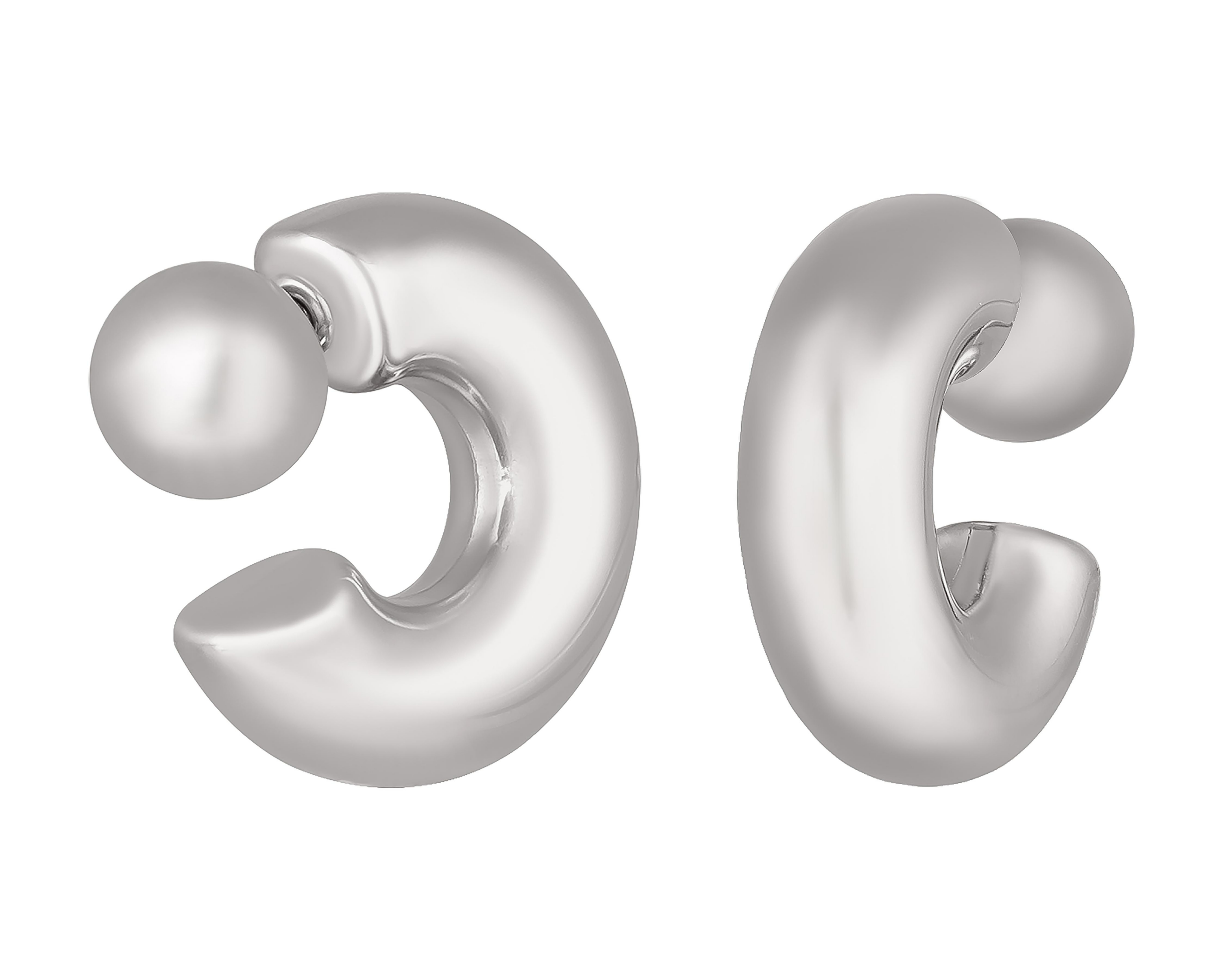 Foto 4 pulgar | Aretes de Acero Inoxidable Plafer