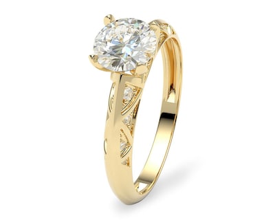 Foto 1 | Anillo De Compromiso de Oro 14K Talla 7 - 7.5