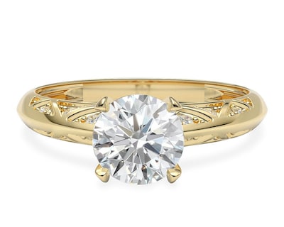 Foto 2 | Anillo De Compromiso de Oro 14K Talla 7 - 7.5