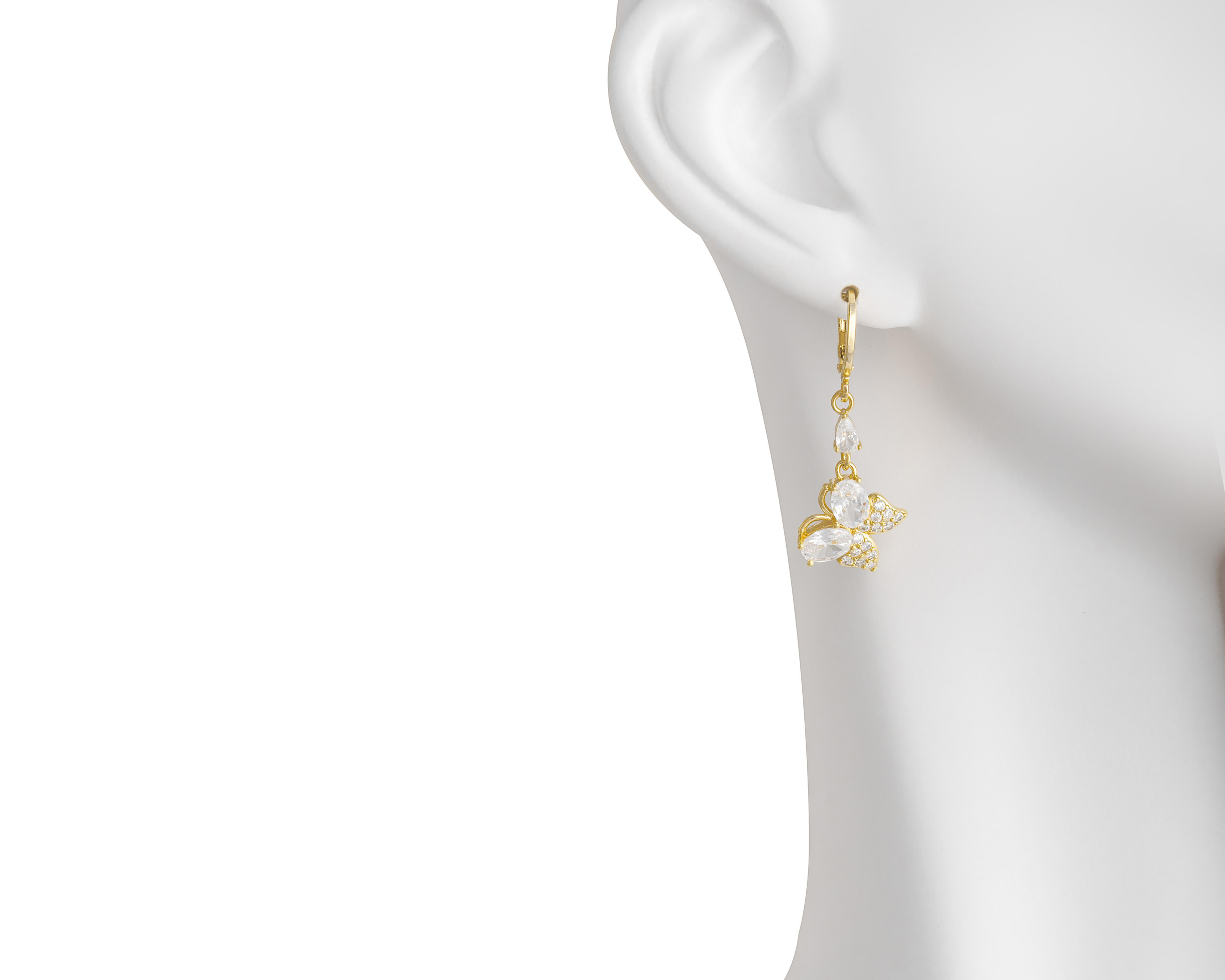 Foto 6 pulgar | Aretes de Chapa de Oro 18K Plafer
