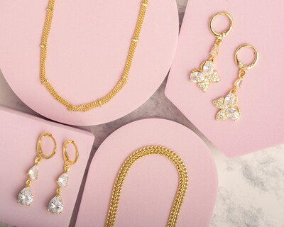 Foto 6 | Aretes de Chapa de Oro 18K Plafer