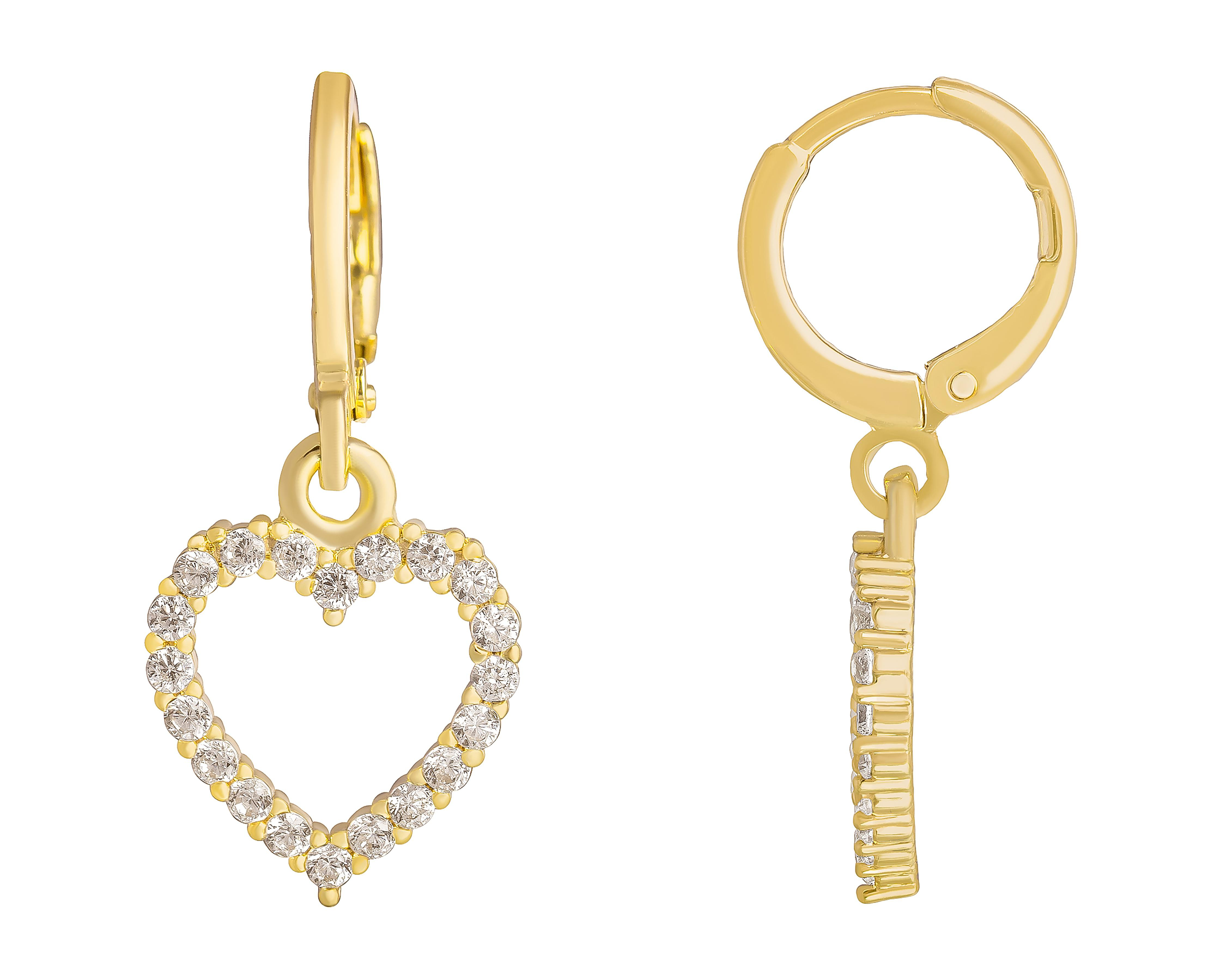 Aretes Chapa de Oro 18K Plafer