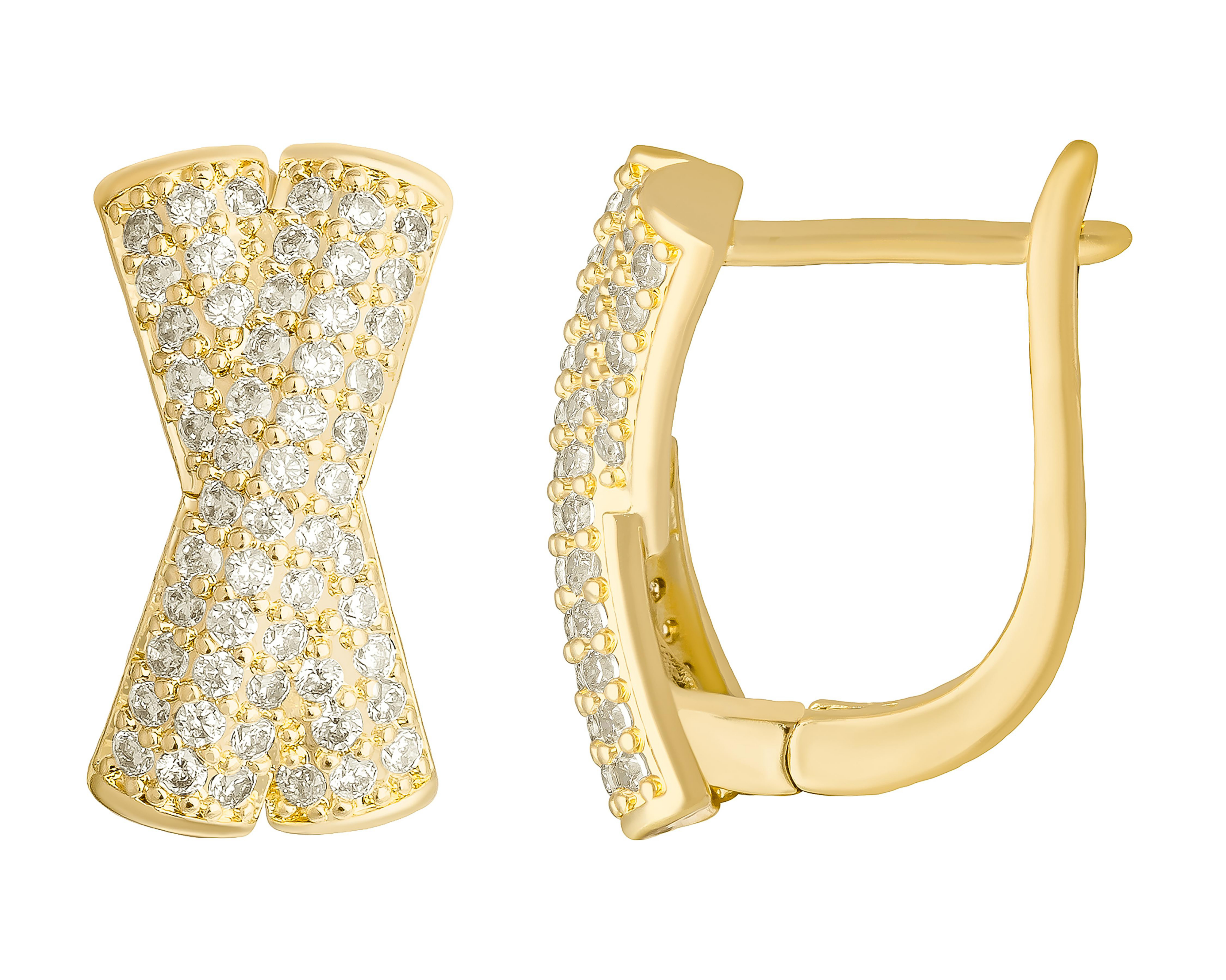 Aretes Chapa de Oro 18K Plafer