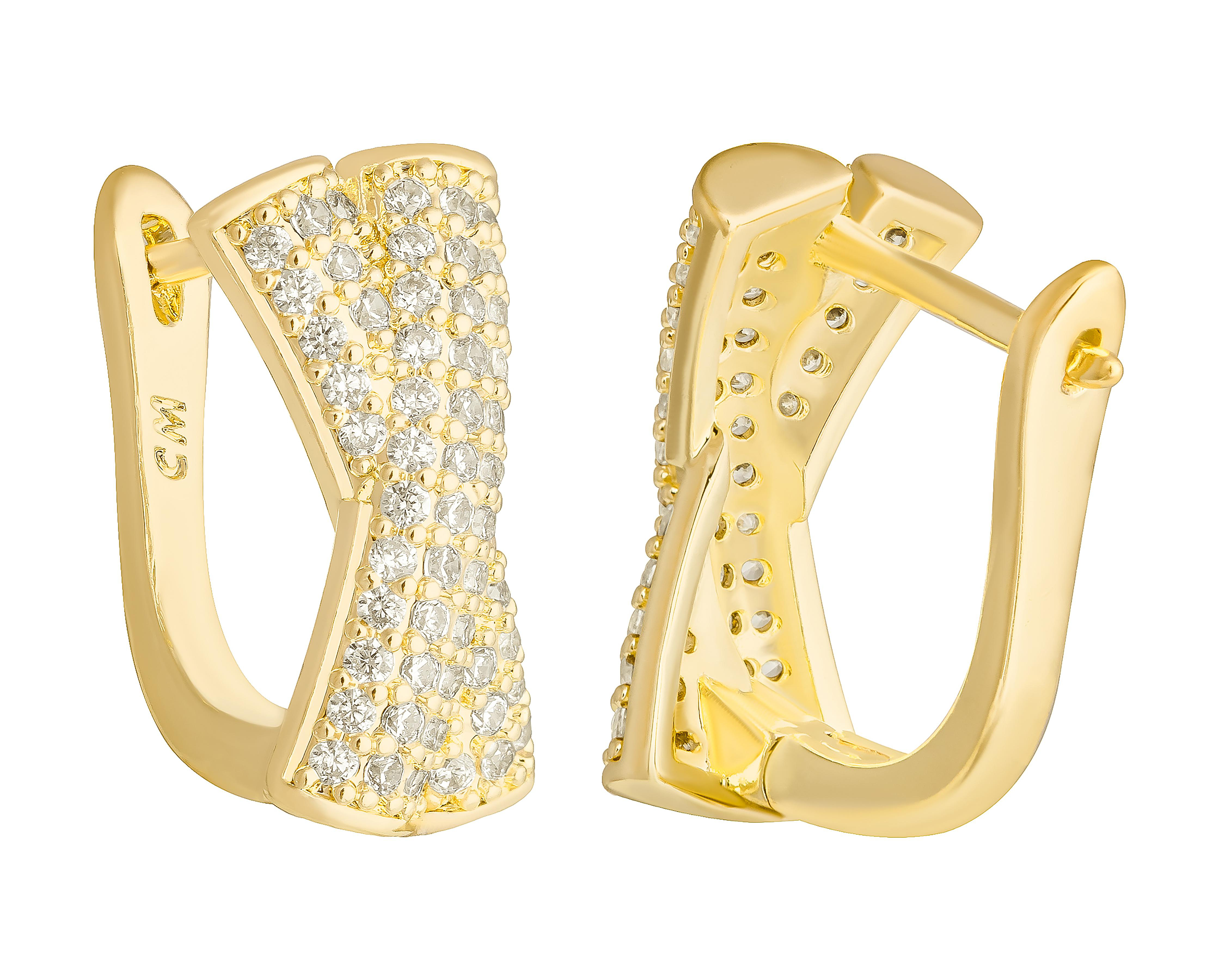 Foto 4 pulgar | Aretes Chapa de Oro 18K Plafer