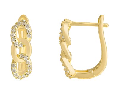 Foto 1 | Aretes Chapa de Oro 18K Plafer