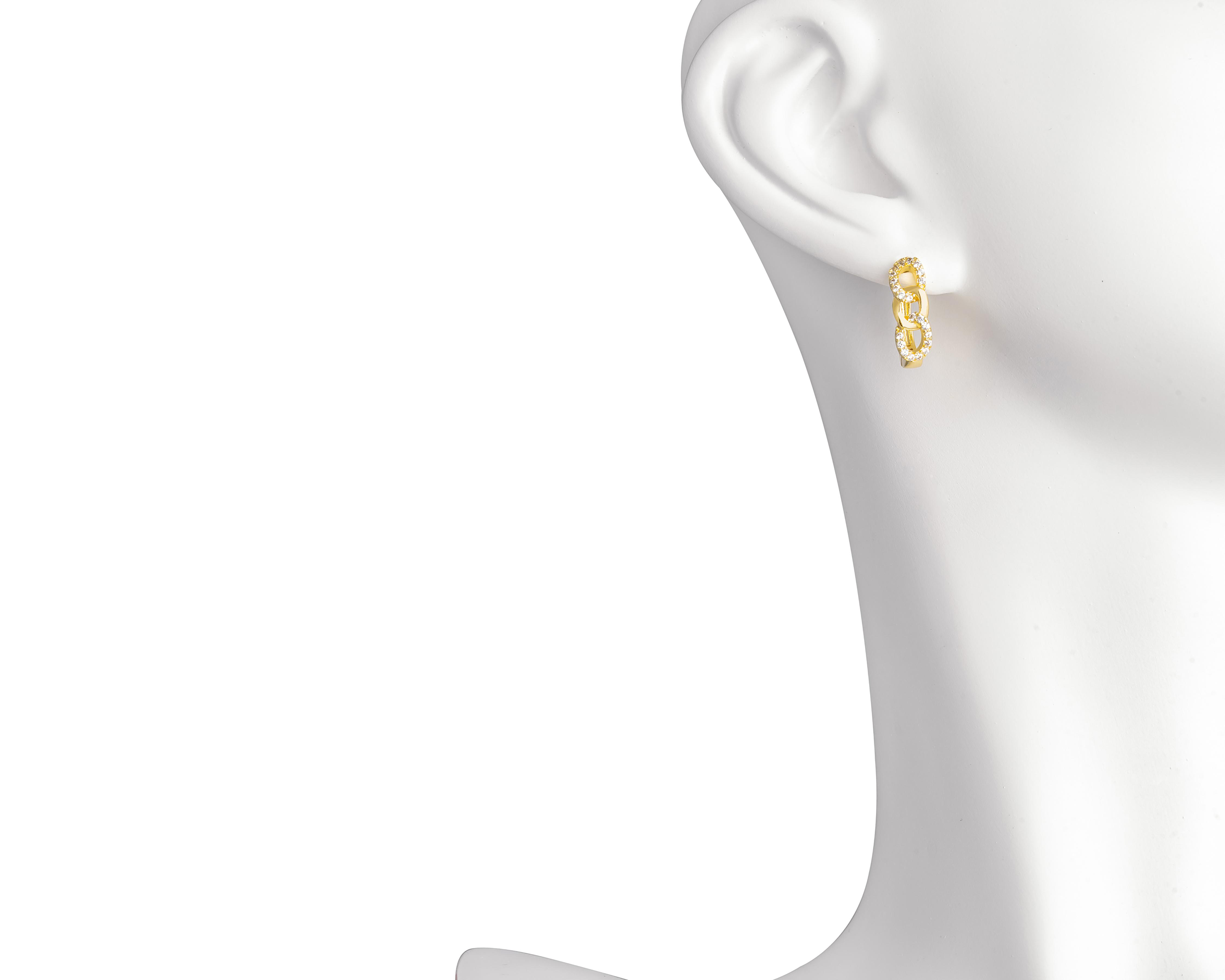 Foto 6 pulgar | Aretes Chapa de Oro 18K Plafer