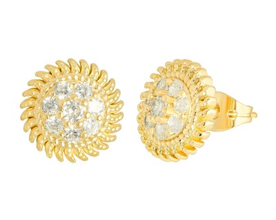 Foto 2 | Broqueles de Chapa de Oro 18k Plafer