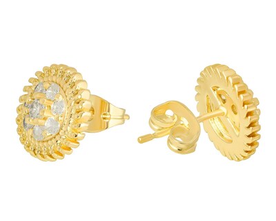 Foto 3 | Broqueles de Chapa de Oro 18k Plafer