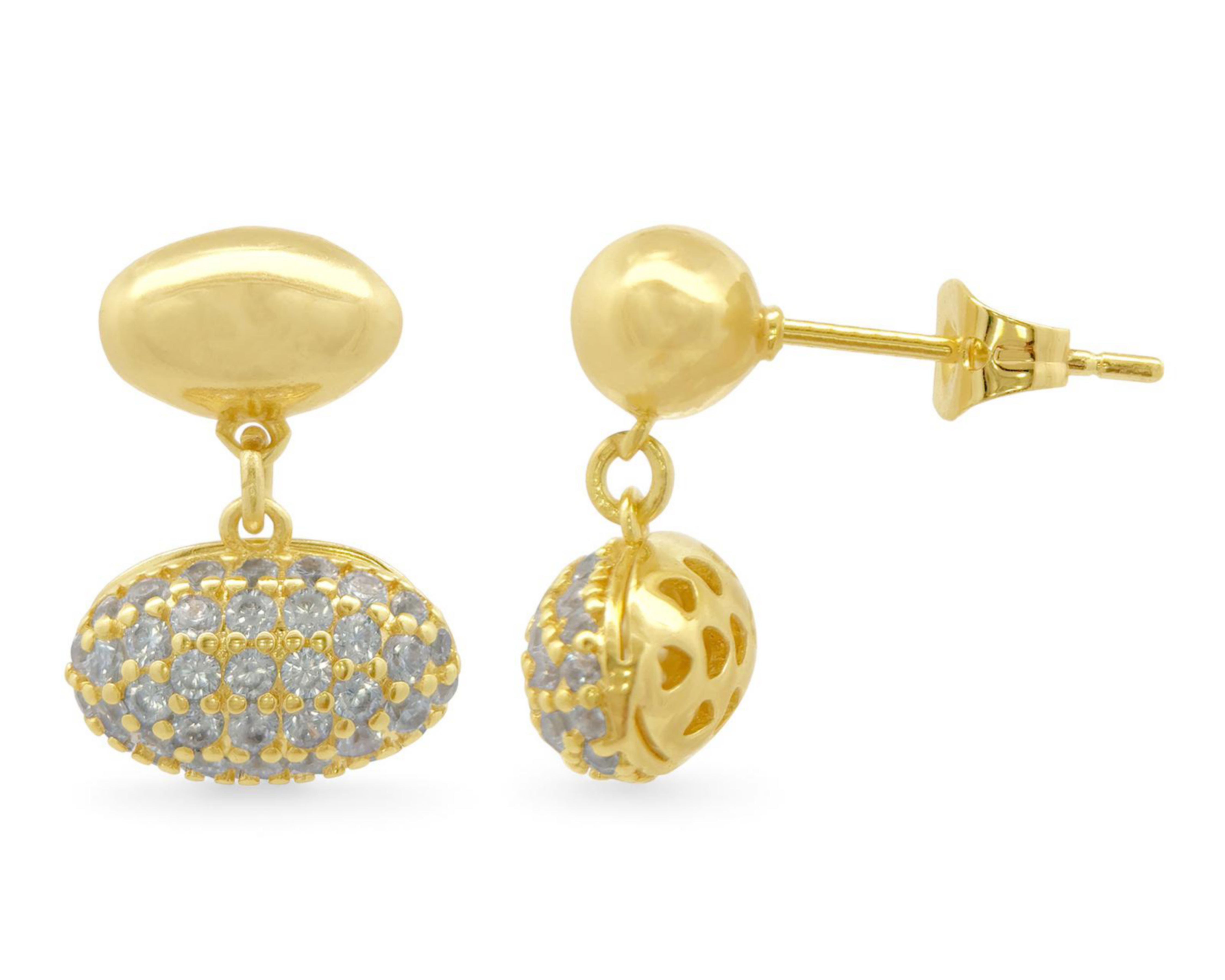 Aretes de Chapa de Oro 18K Sentimientos