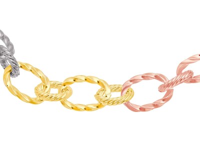 Foto 2 | Pulsera de Chapa de Oro Plafer
