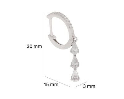 Foto 5 | Aretes de Plata Sahara