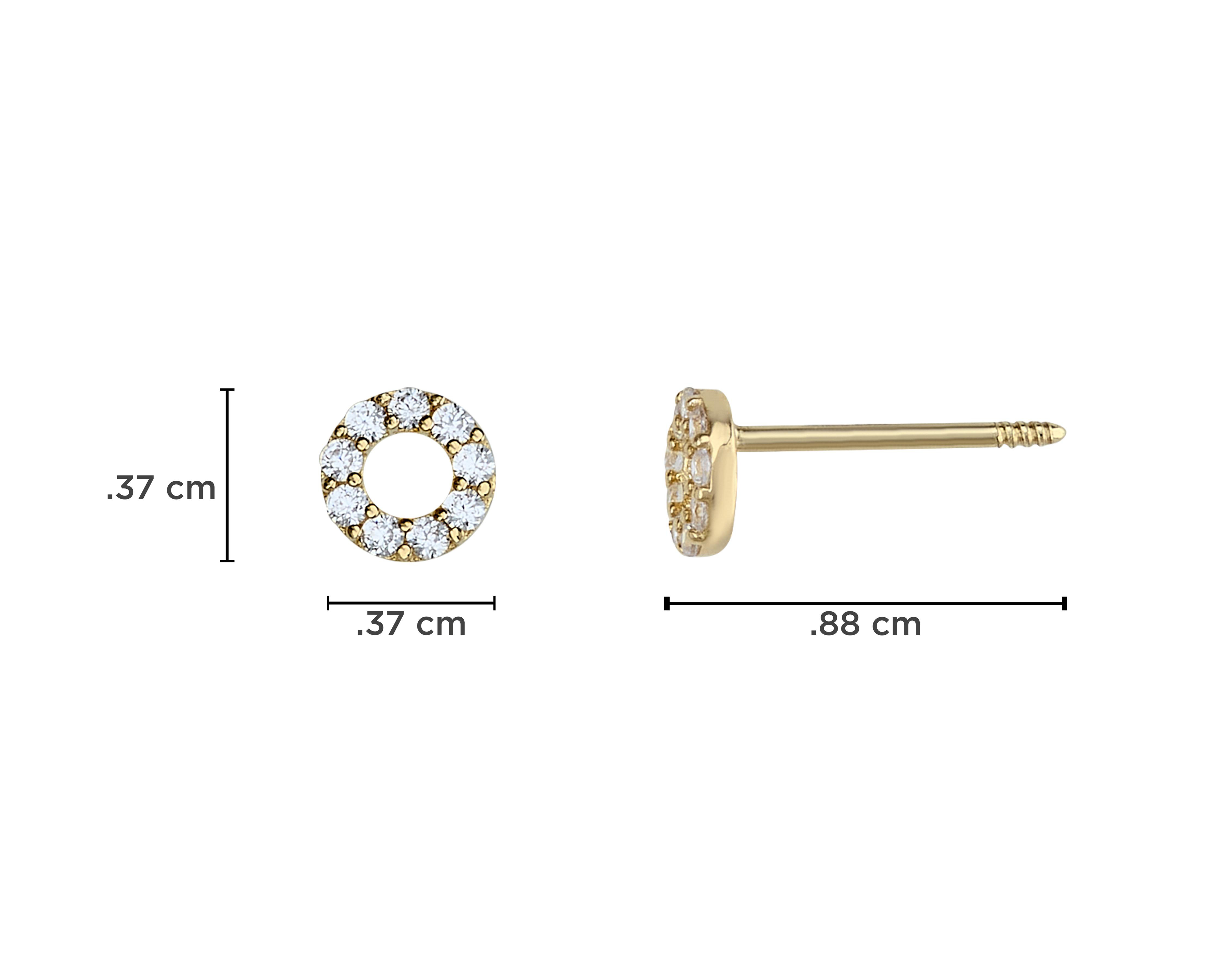 Foto 4 pulgar | Broqueles de Oro 14K Baby Colors