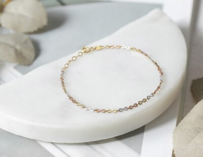 Foto 4 | Pulsera de Oro 10K Sentimientos