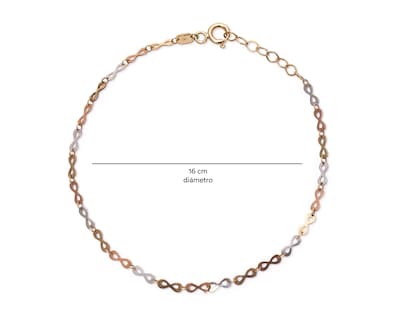 Foto 5 | Pulsera de Oro 10K Sentimientos