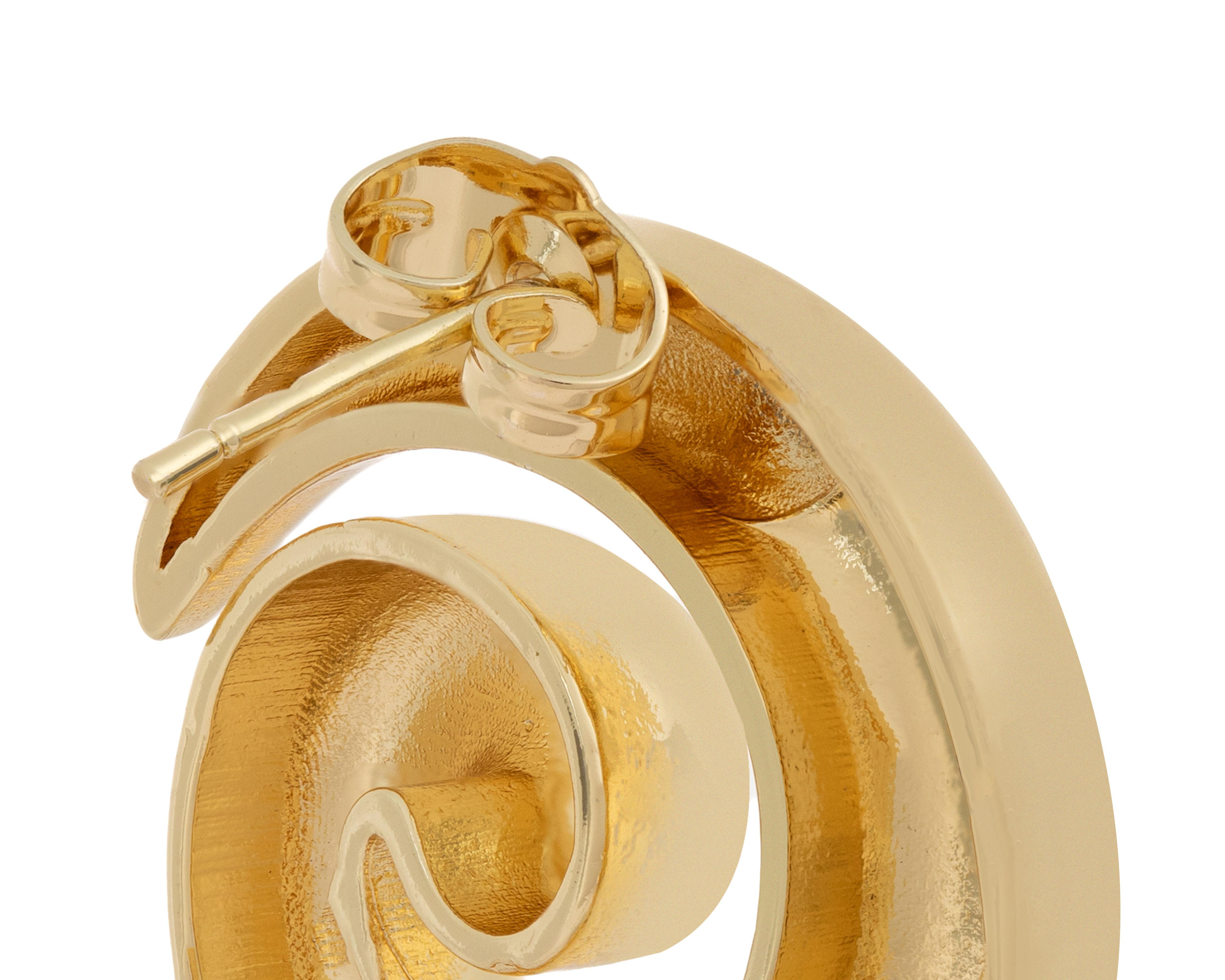 Foto 4 pulgar | Aretes de Chapa de Oro 18k Steeltime
