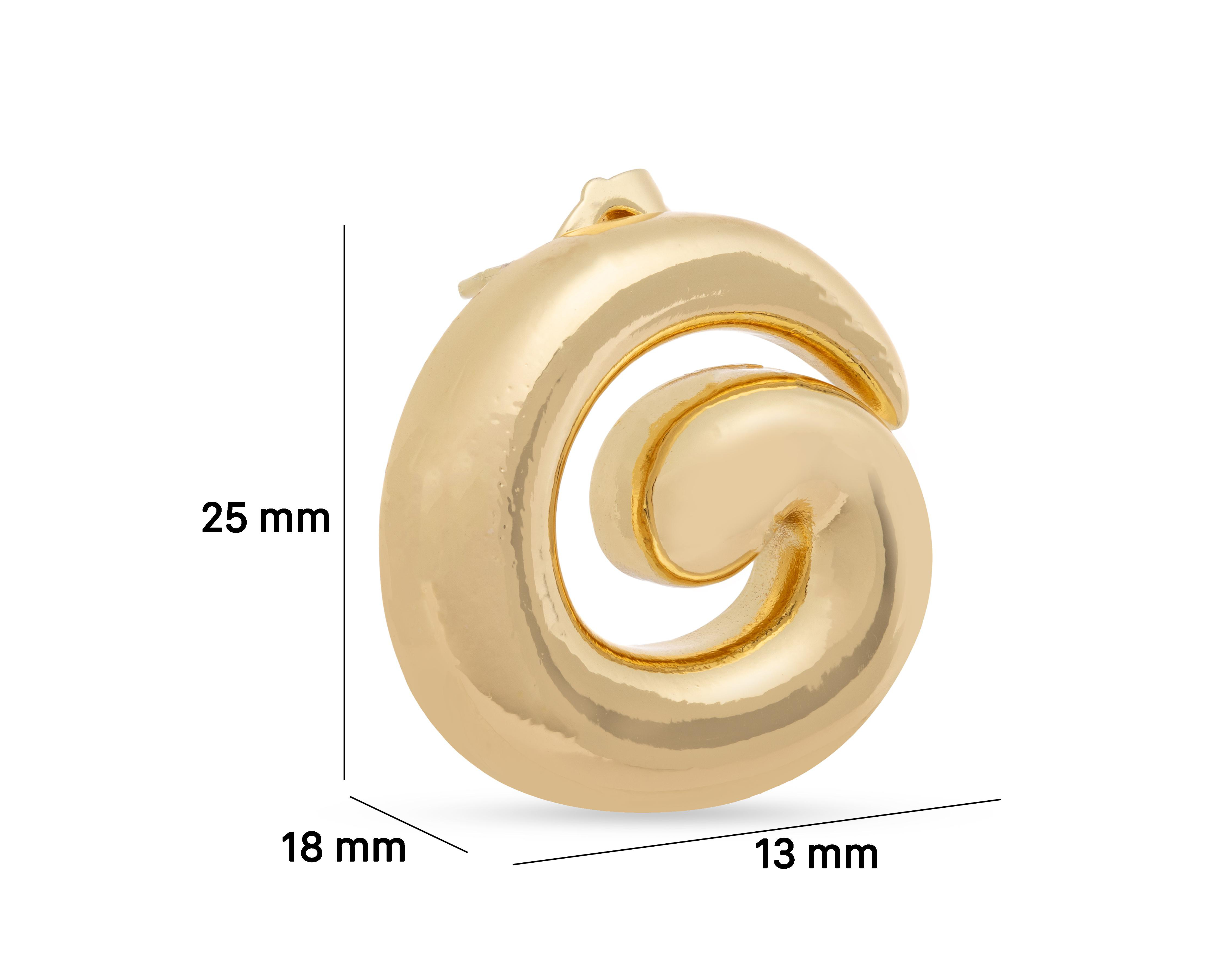 Foto 6 pulgar | Aretes de Chapa de Oro 18k Steeltime