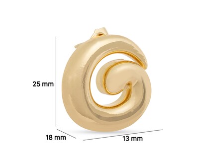 Foto 5 | Aretes de Chapa de Oro 18k Steeltime