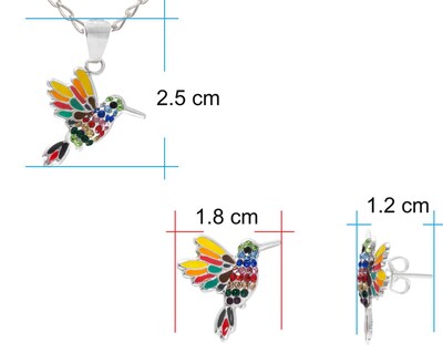 Foto 7 | Collar y Aretes de Plata Sentimientos 2 Piezas