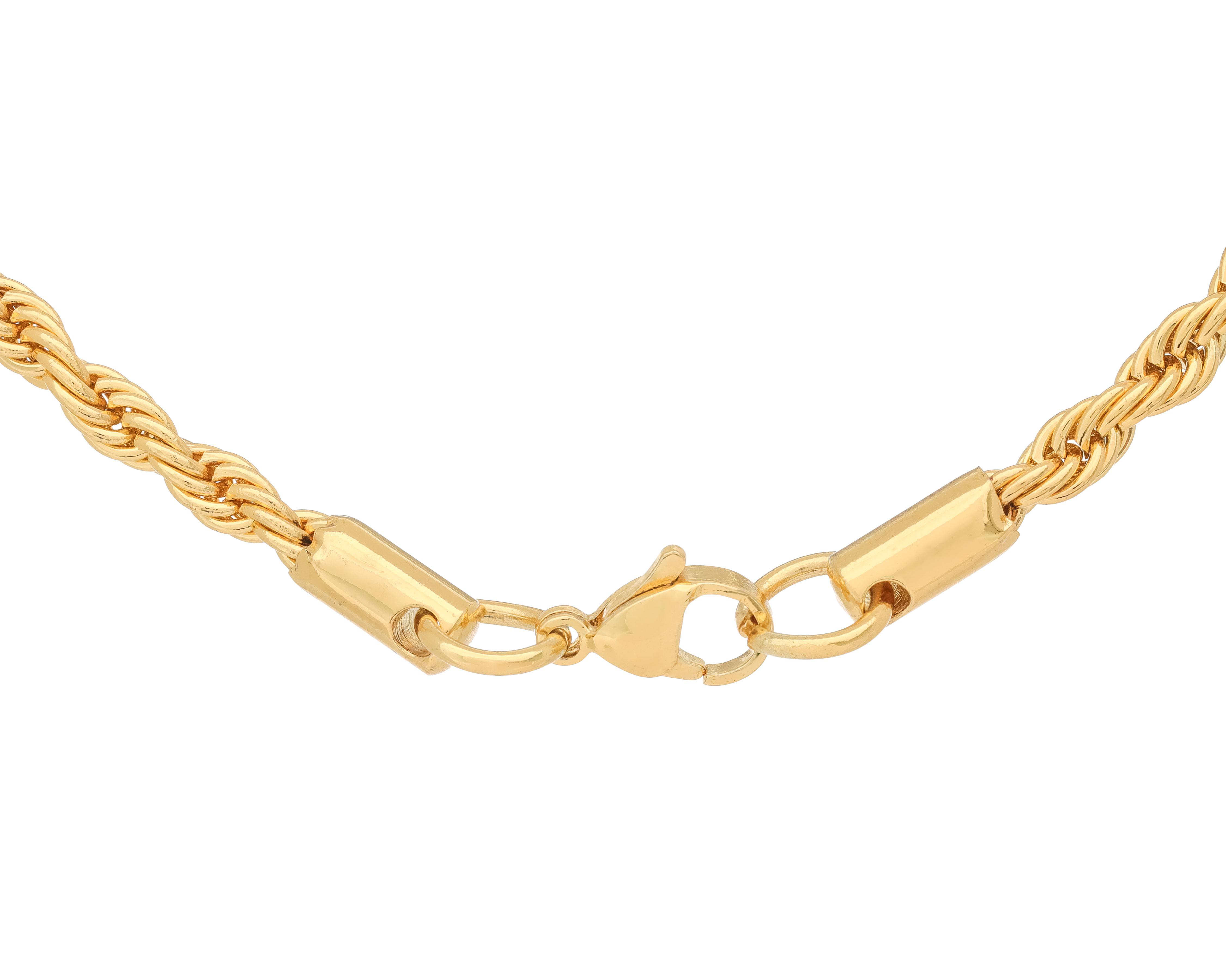 Foto 4 pulgar | Collar Chapa de Oro Steeltime