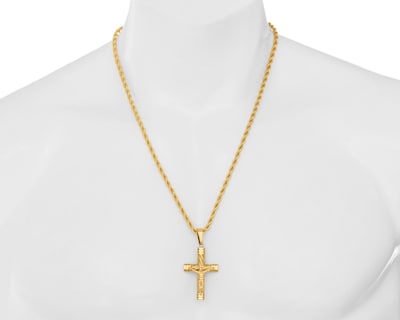 Foto 4 | Collar Chapa de Oro Steeltime