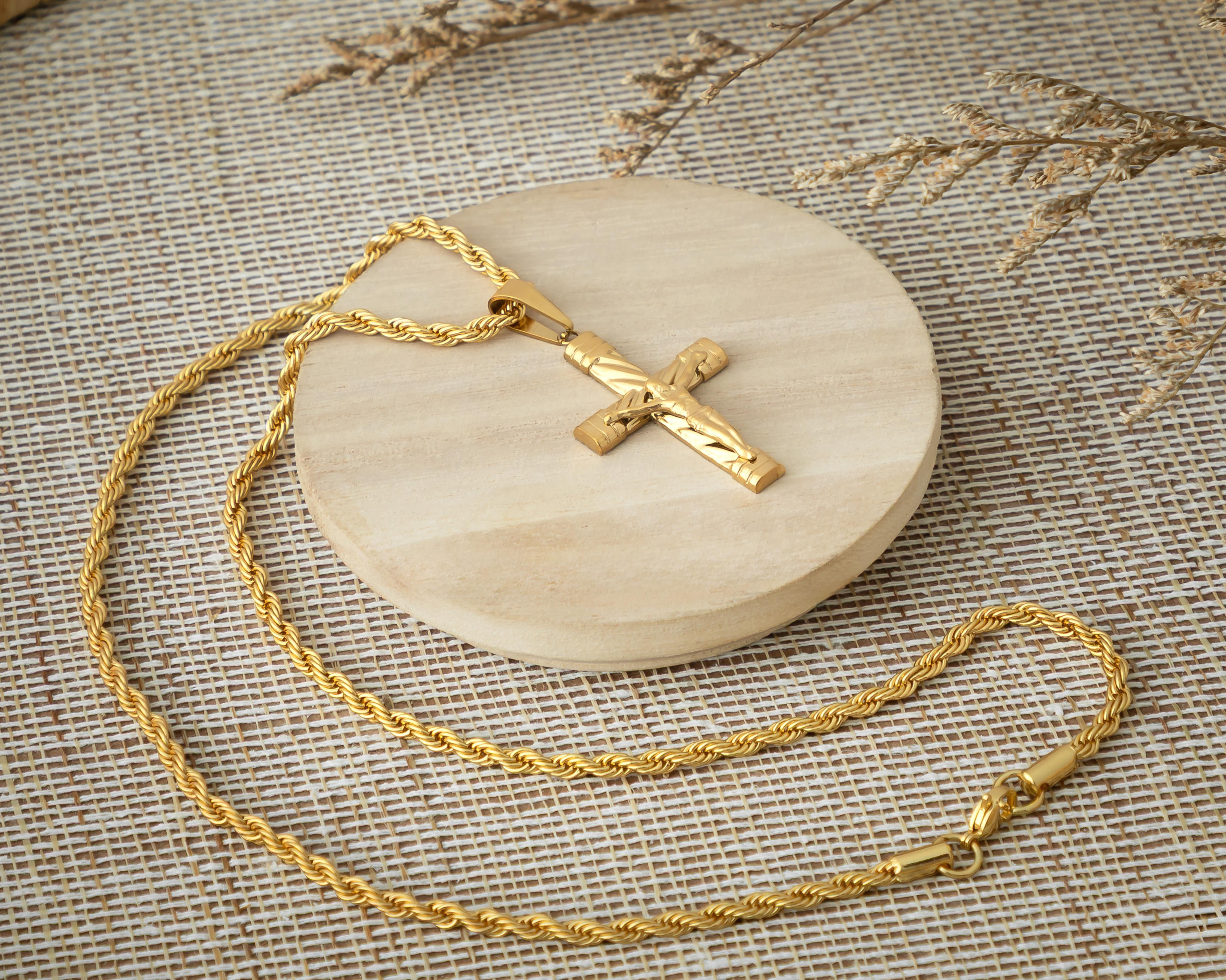 Foto 5 | Collar Chapa de Oro Steeltime