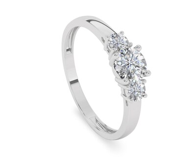 Foto 1 | Anillo De Compromiso de Oro 14K Talla 7-7.5