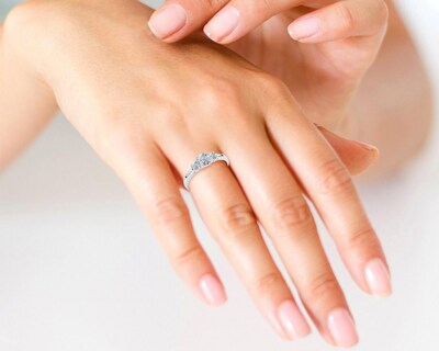 Foto 5 | Anillo De Compromiso de Oro 14K Talla 7-7.5