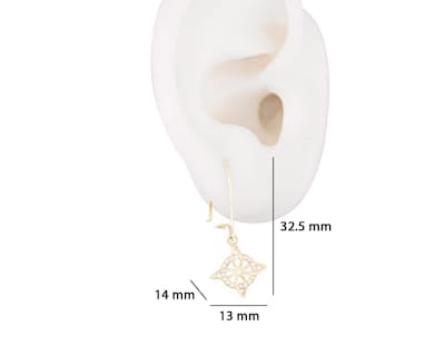 Foto 5 | Aretes de Oro 10K Divkuo