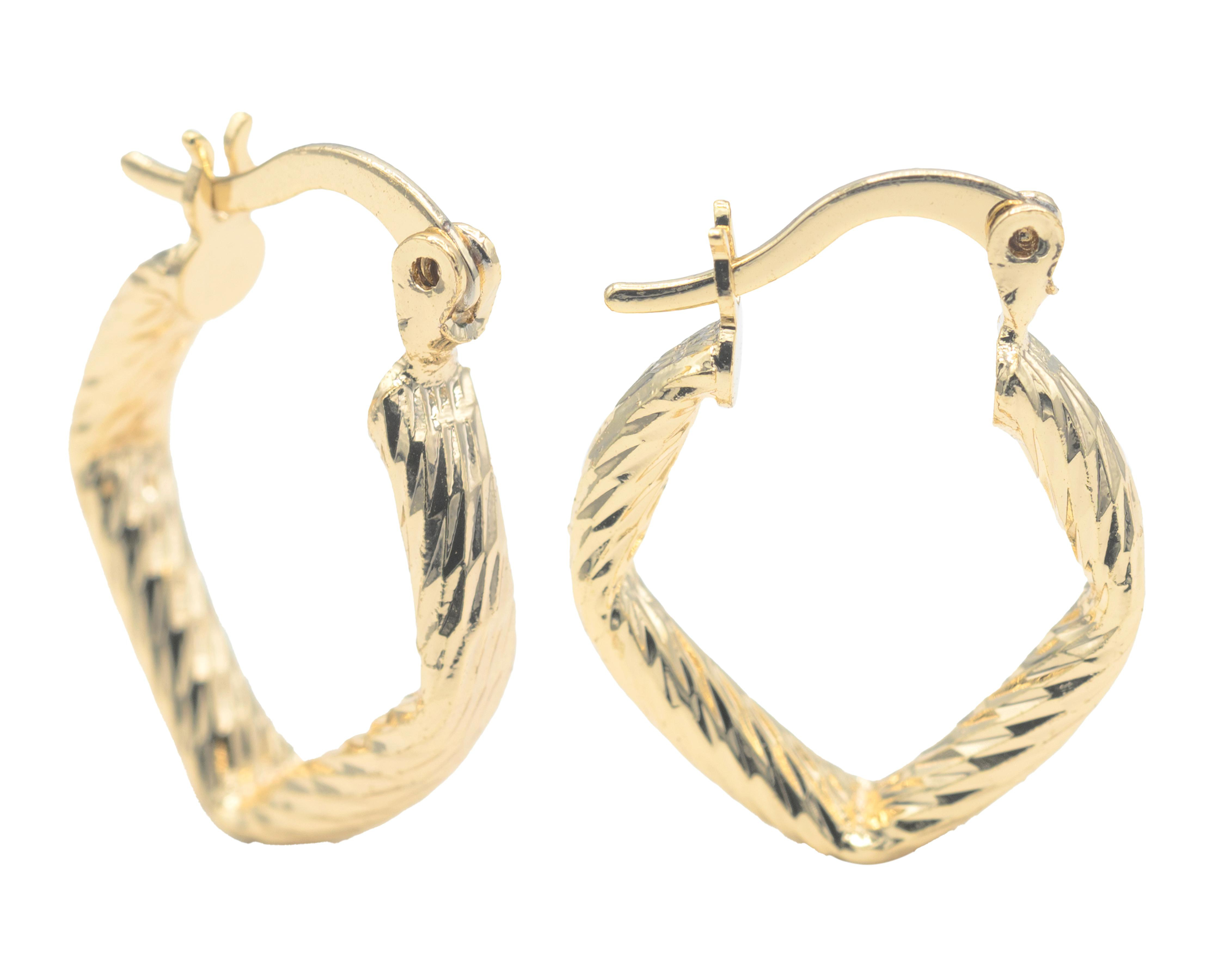 Aretes de Chapa de Oro 18K Petra