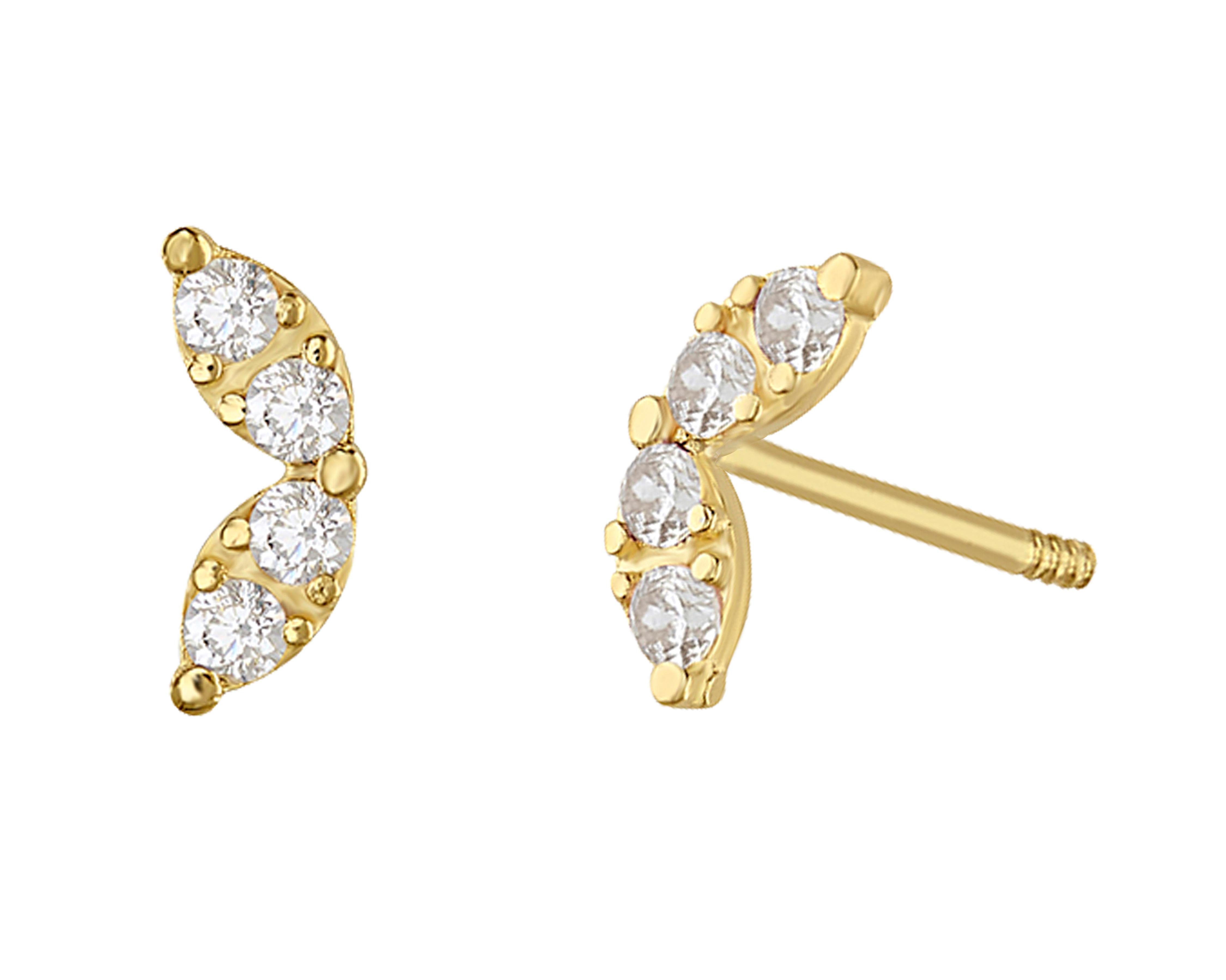 Broqueles de Oro 10K Baby Colors $649