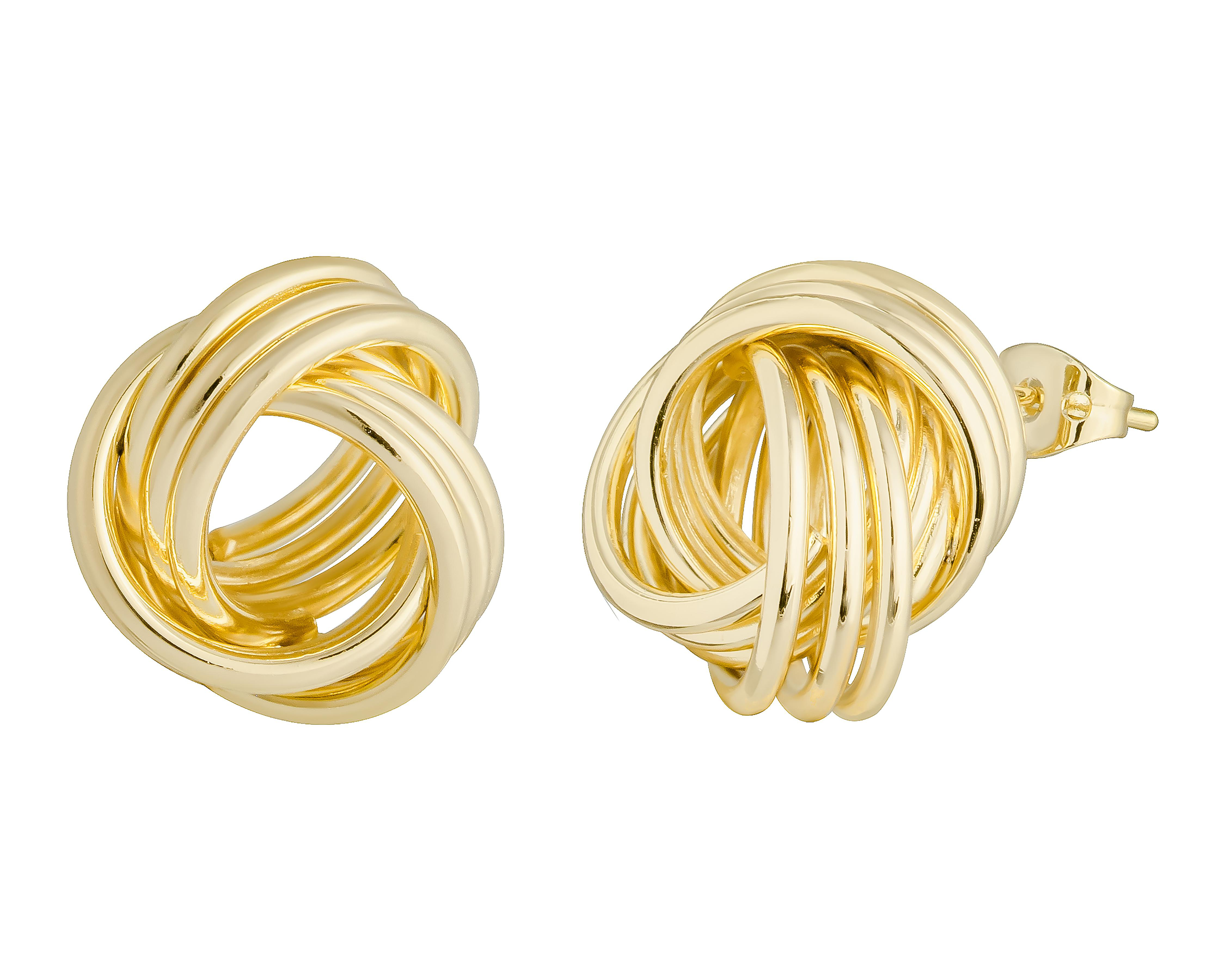 Aretes Chapa de Oro 18k Plafer