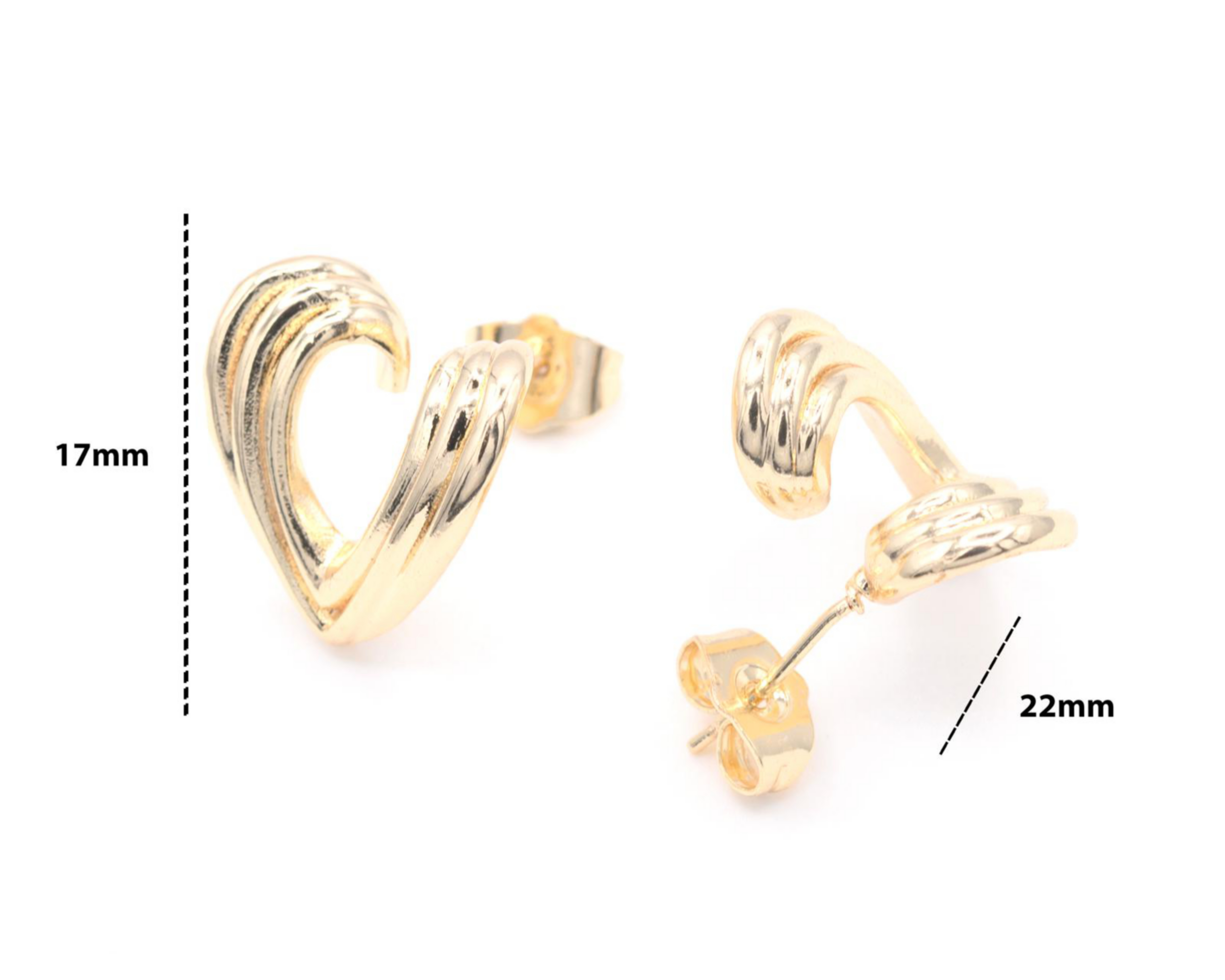 Foto 5 | Aretes de Chapa de Oro 18K Zokko