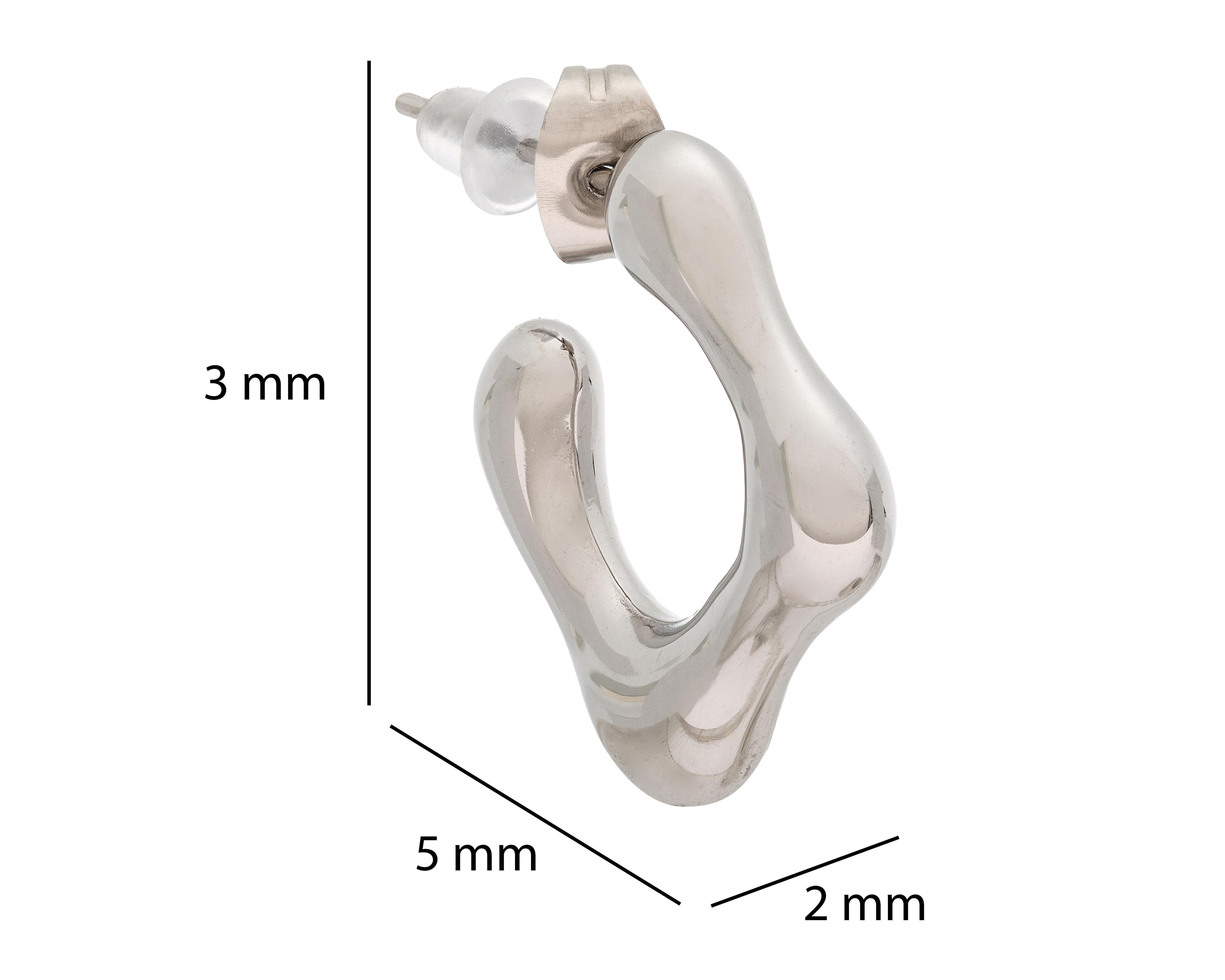 Foto 5 pulgar | Aretes de Acero Inoxidable Strona