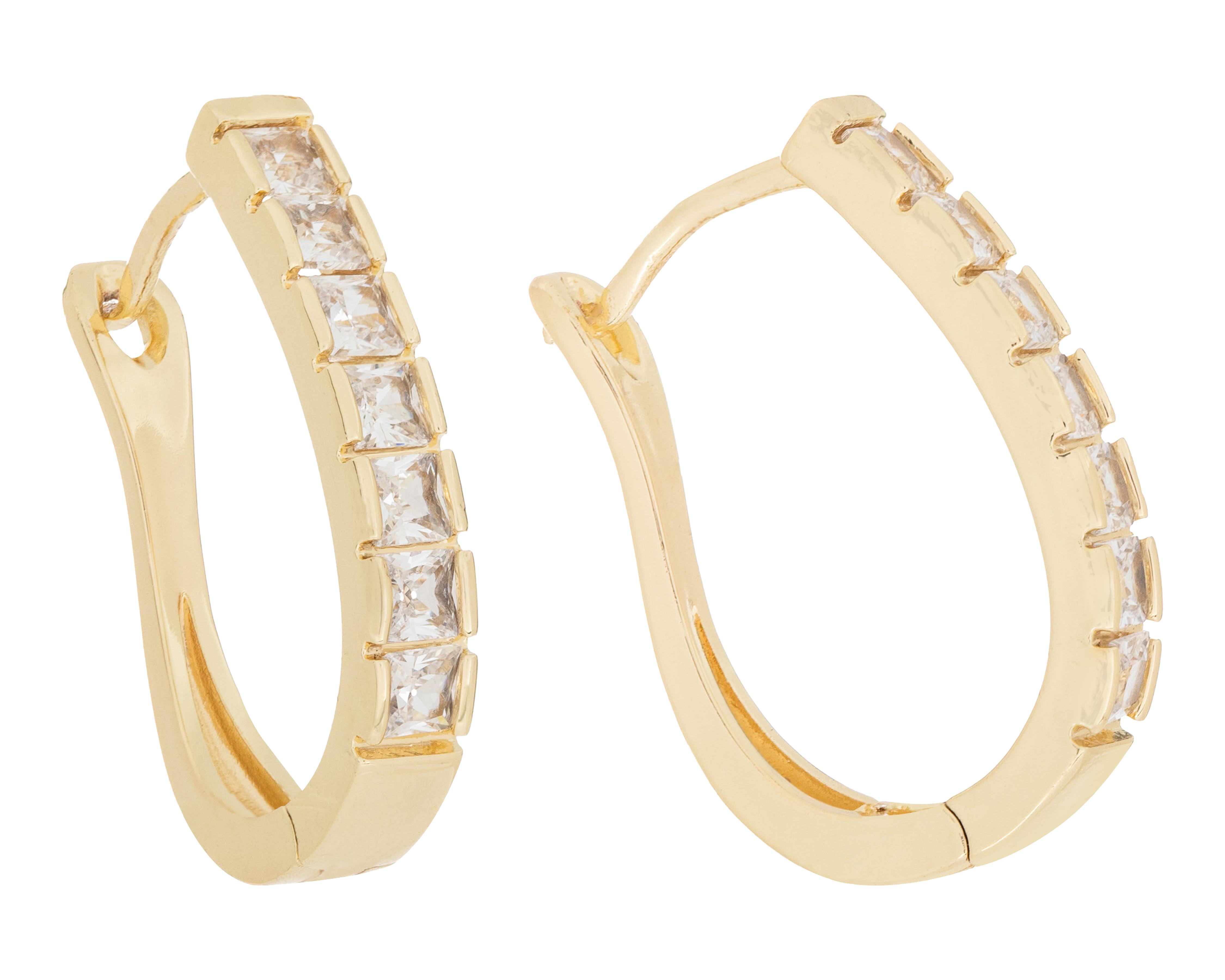 Aretes de Chapa de Oro 18k Steeltime