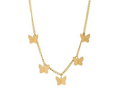 Foto 2 | Collar de Chapa de Oro 18K Fun Jewelry