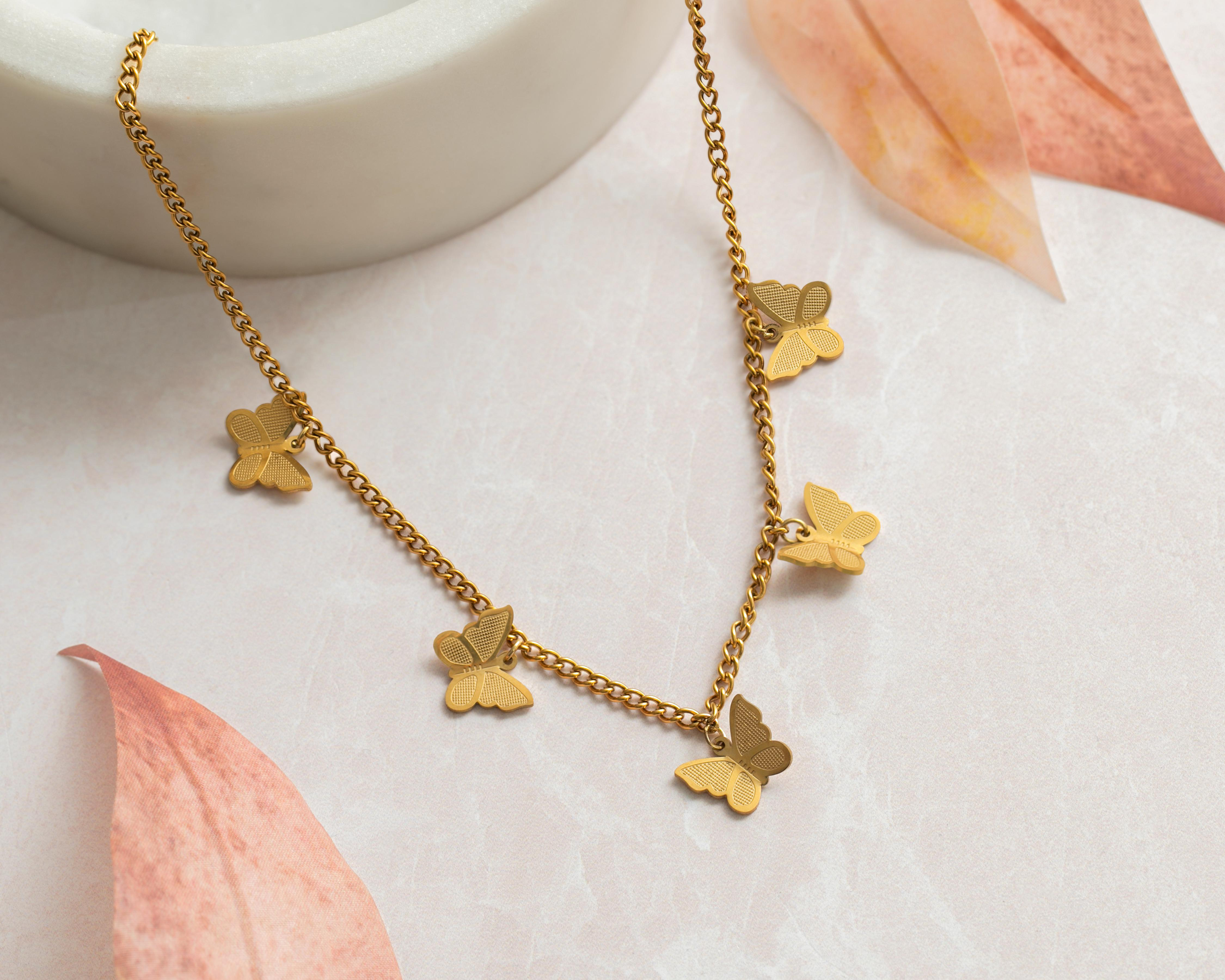 Foto 6 pulgar | Collar de Chapa de Oro 18K Fun Jewelry