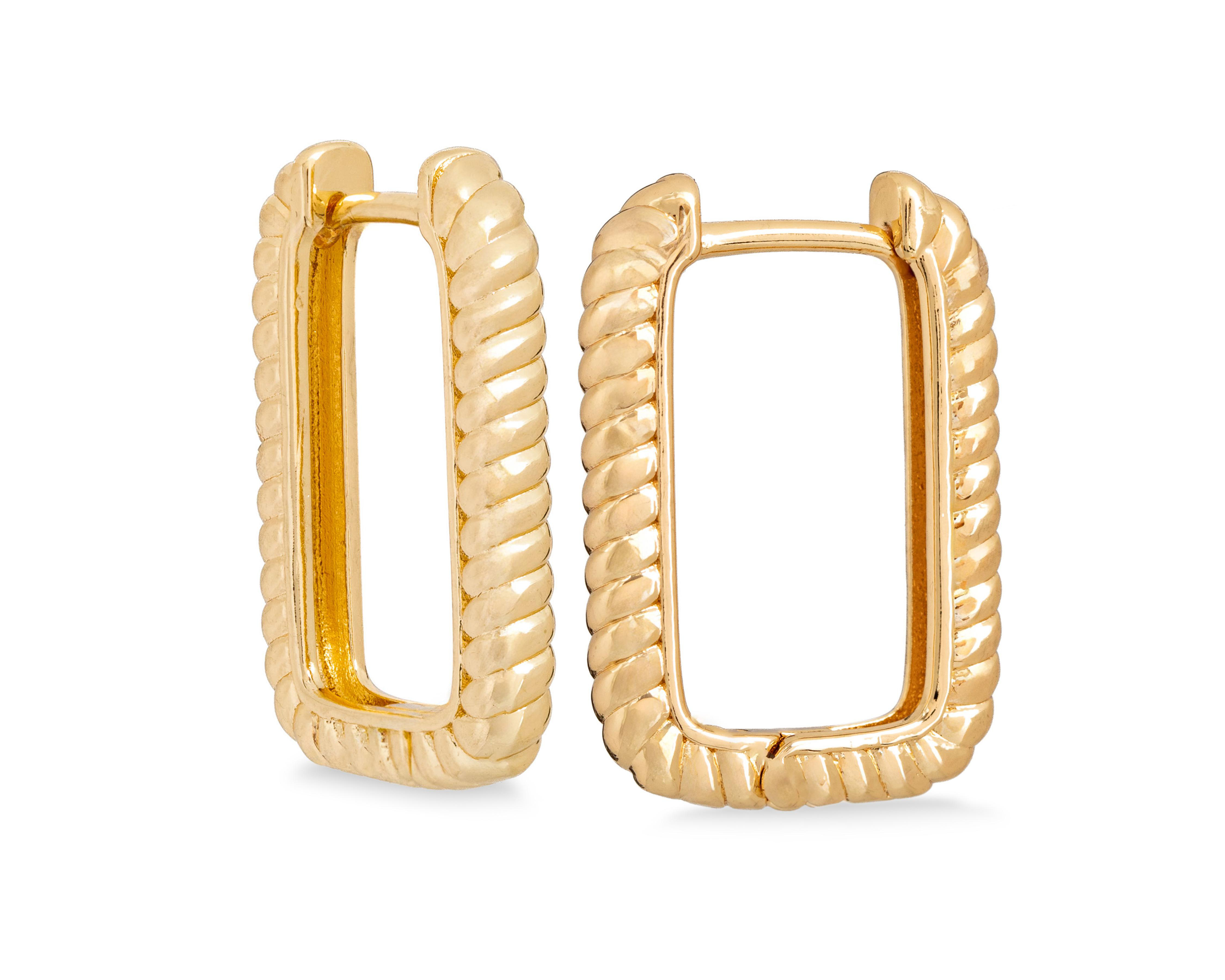 Foto 1 | Aretes de Chapa de Oro 14K Jennifer Lopez