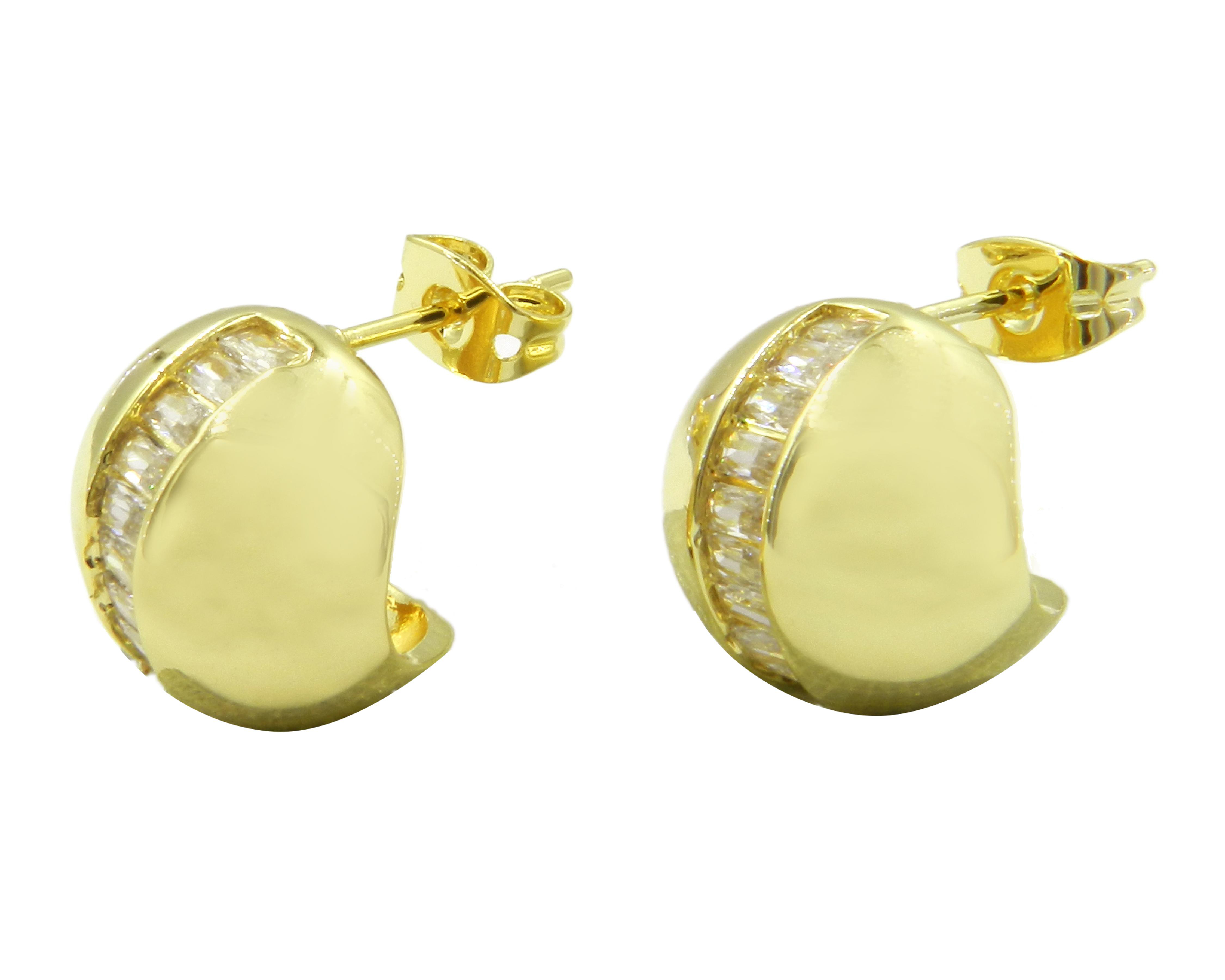 Foto 3 pulgar | Aretes de Chapa de Oro 14K Diseños Creativos