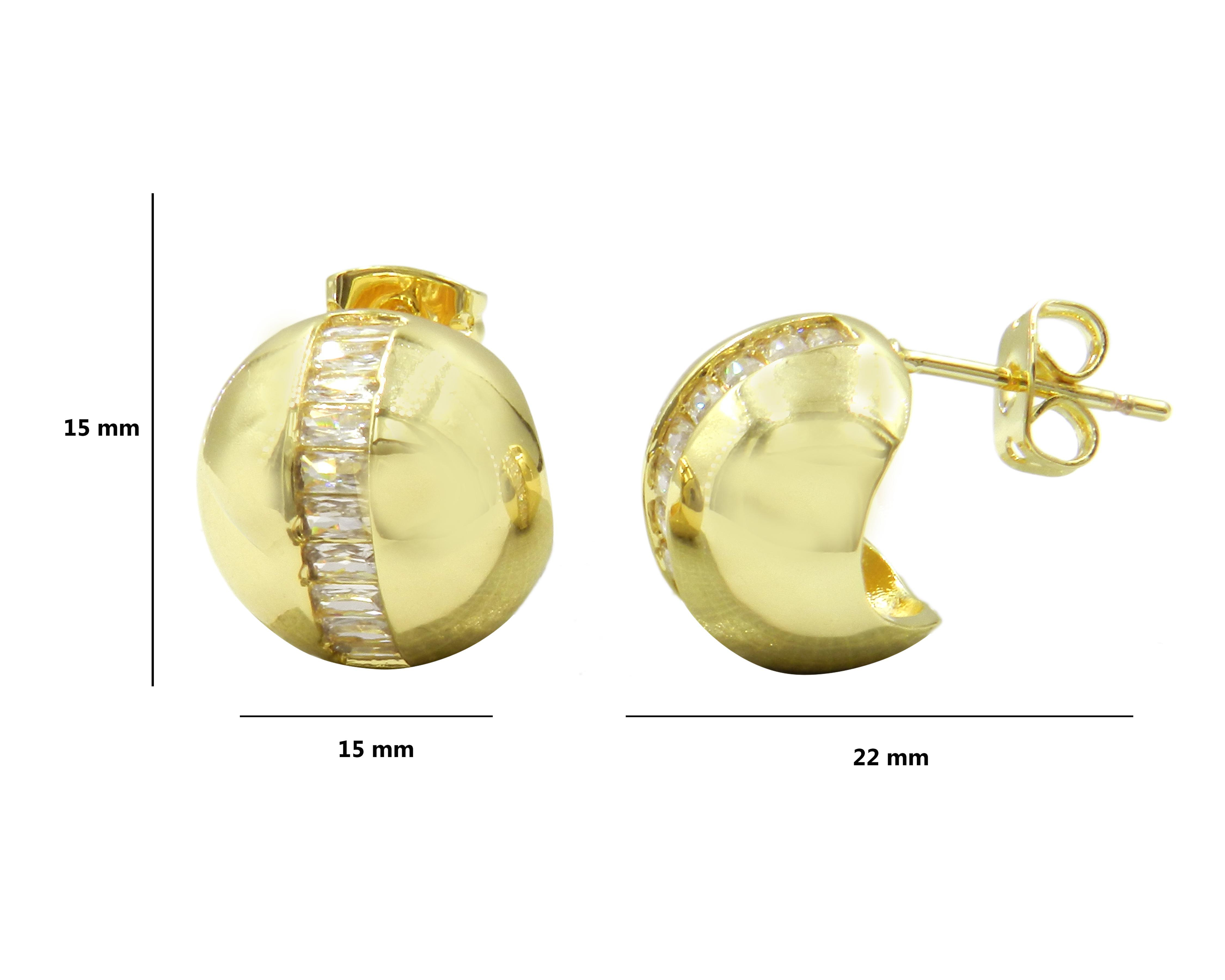 Foto 4 pulgar | Aretes de Chapa de Oro 14K Diseños Creativos
