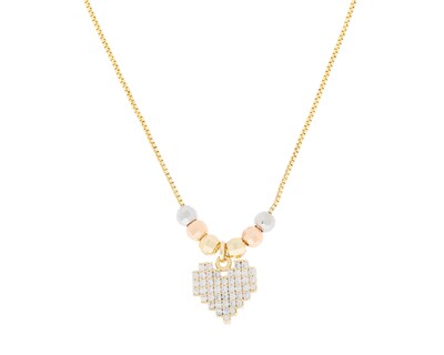Foto 2 | Collar de Chapa de Oro 18K Sentimientos