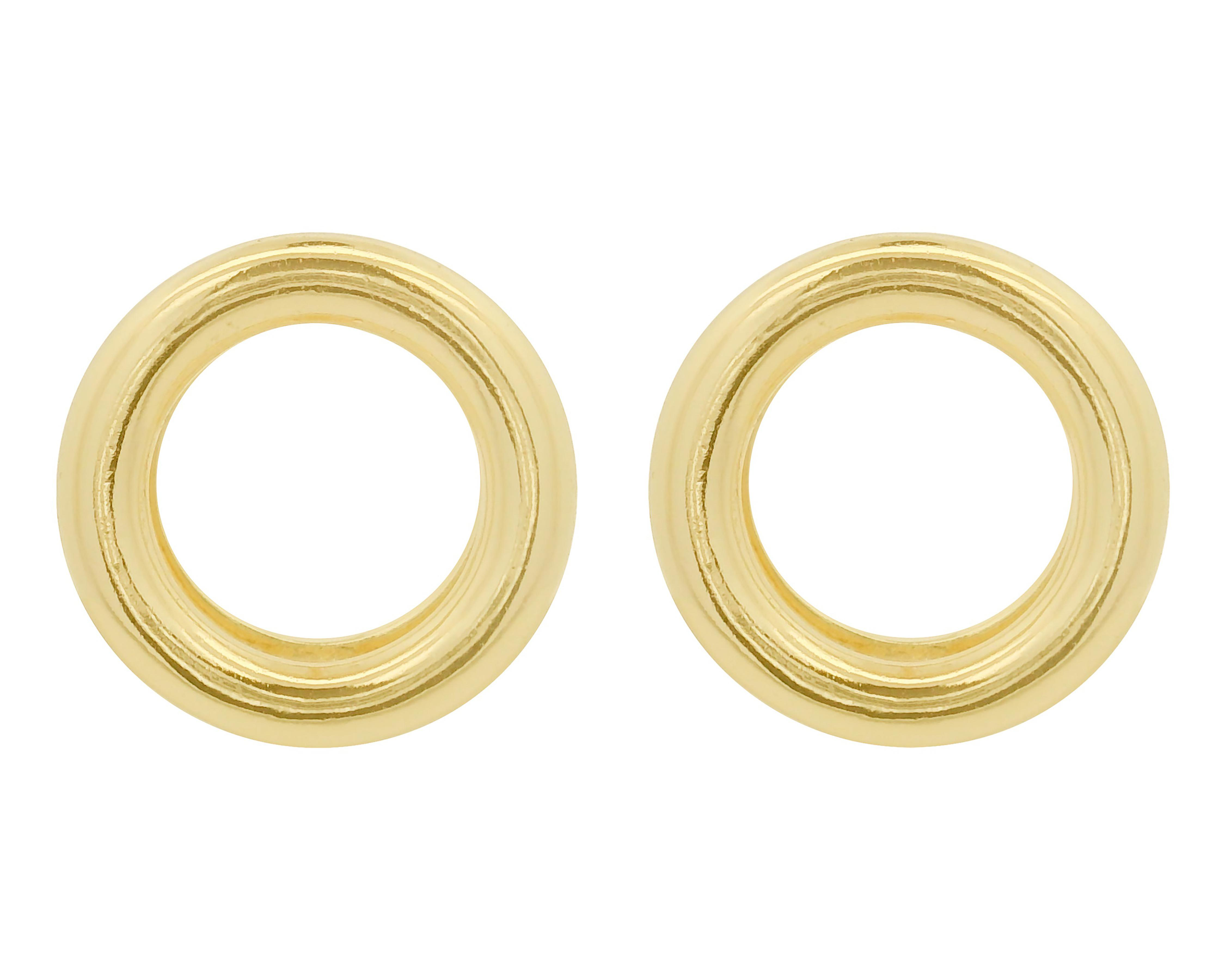 Aretes Chapa de Oro 18K Sentimientos