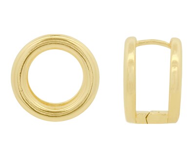 Foto 2 | Aretes Chapa de Oro 18K Sentimientos