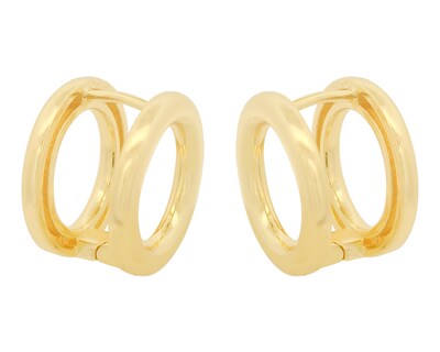 Foto 3 | Aretes Chapa de Oro 18K Sentimientos