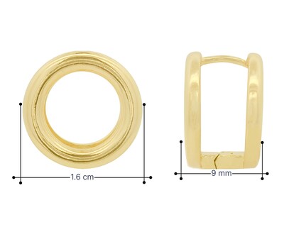 Foto 4 | Aretes Chapa de Oro 18K Sentimientos