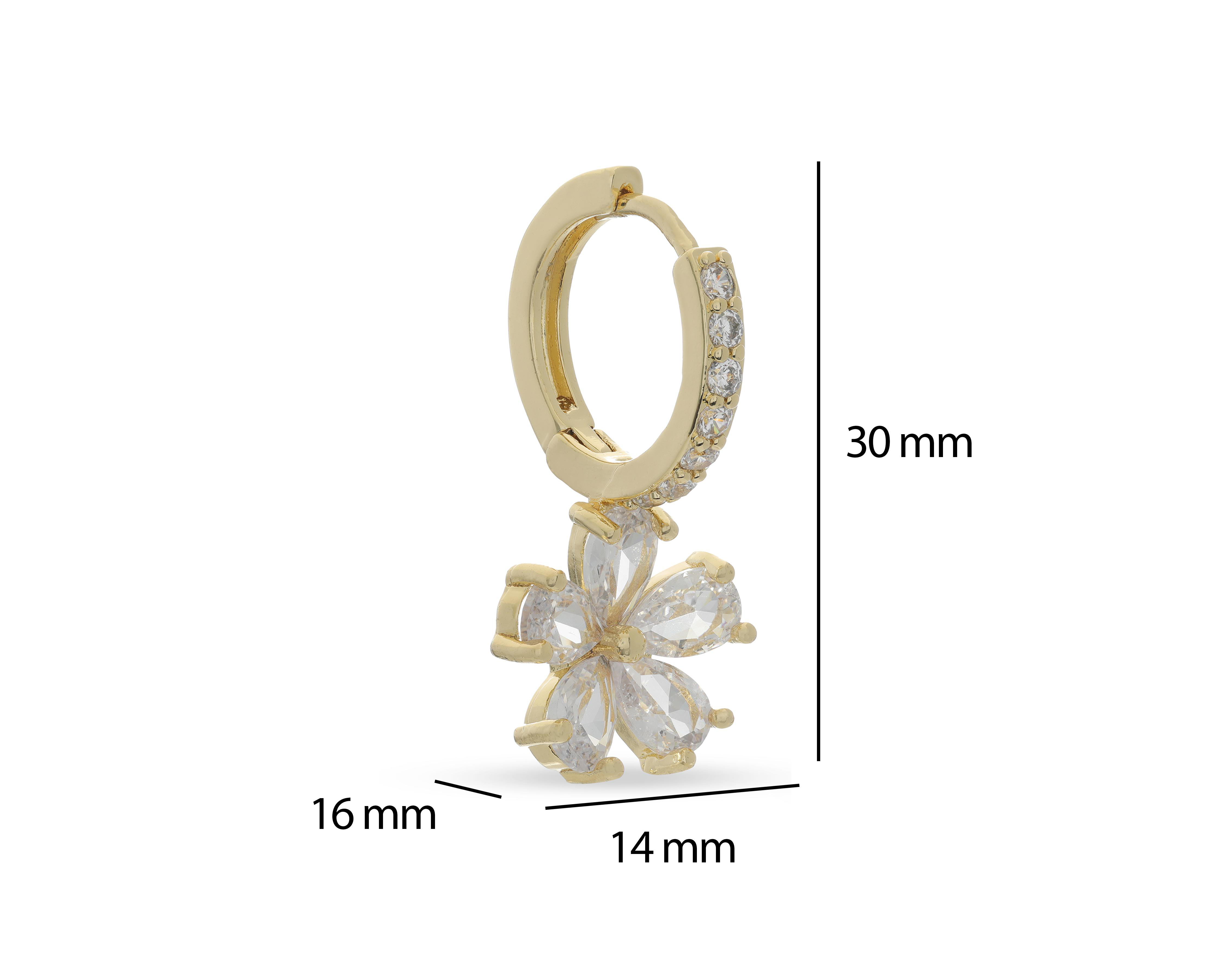Foto 5 | Aretes Chapa de Oro Mashala