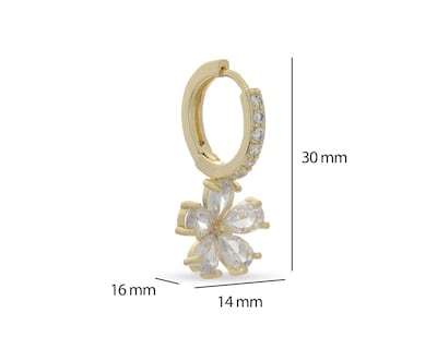Foto 5 | Aretes Chapa de Oro Mashala