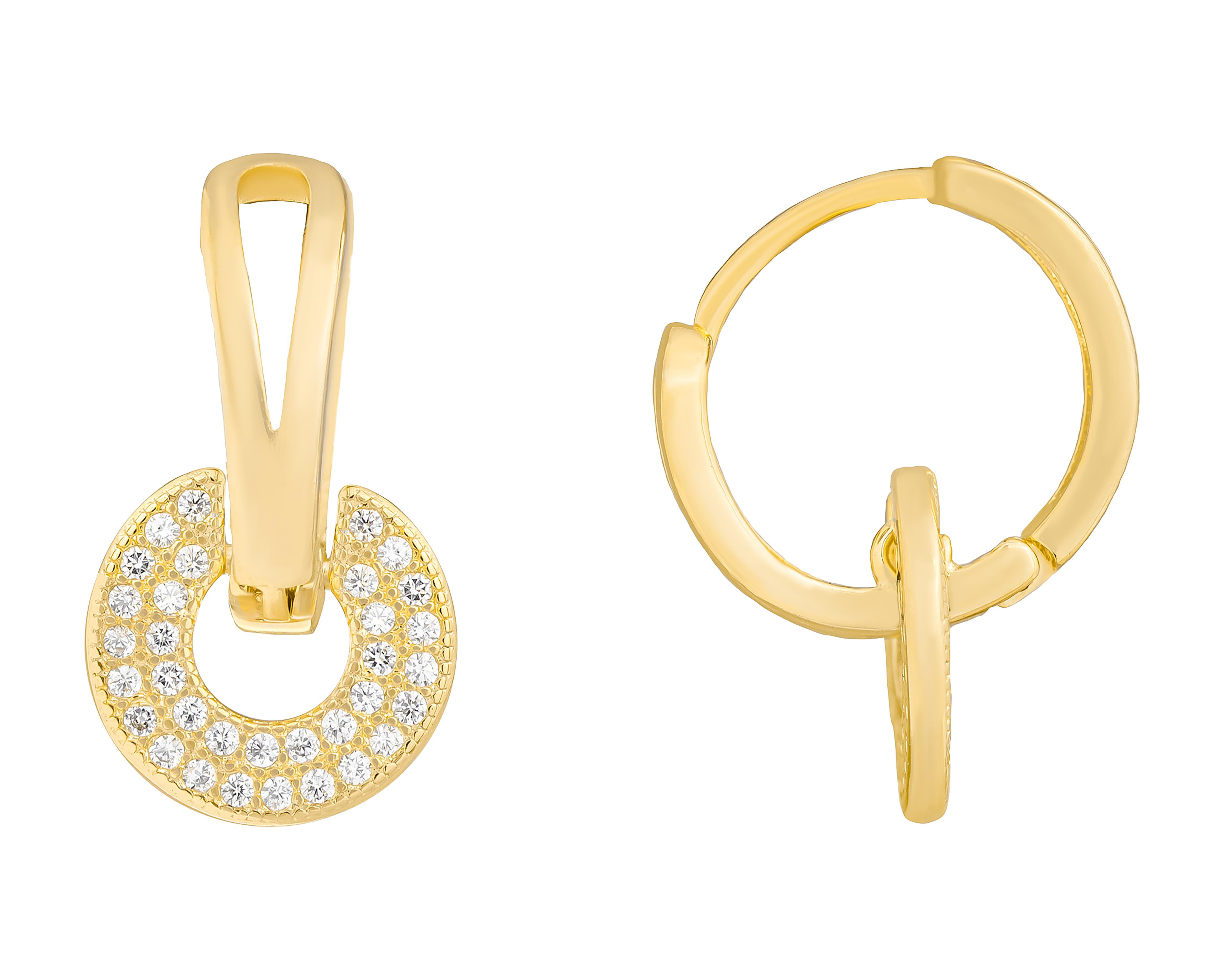 Aretes de Chapa de Oro 18k Plafer