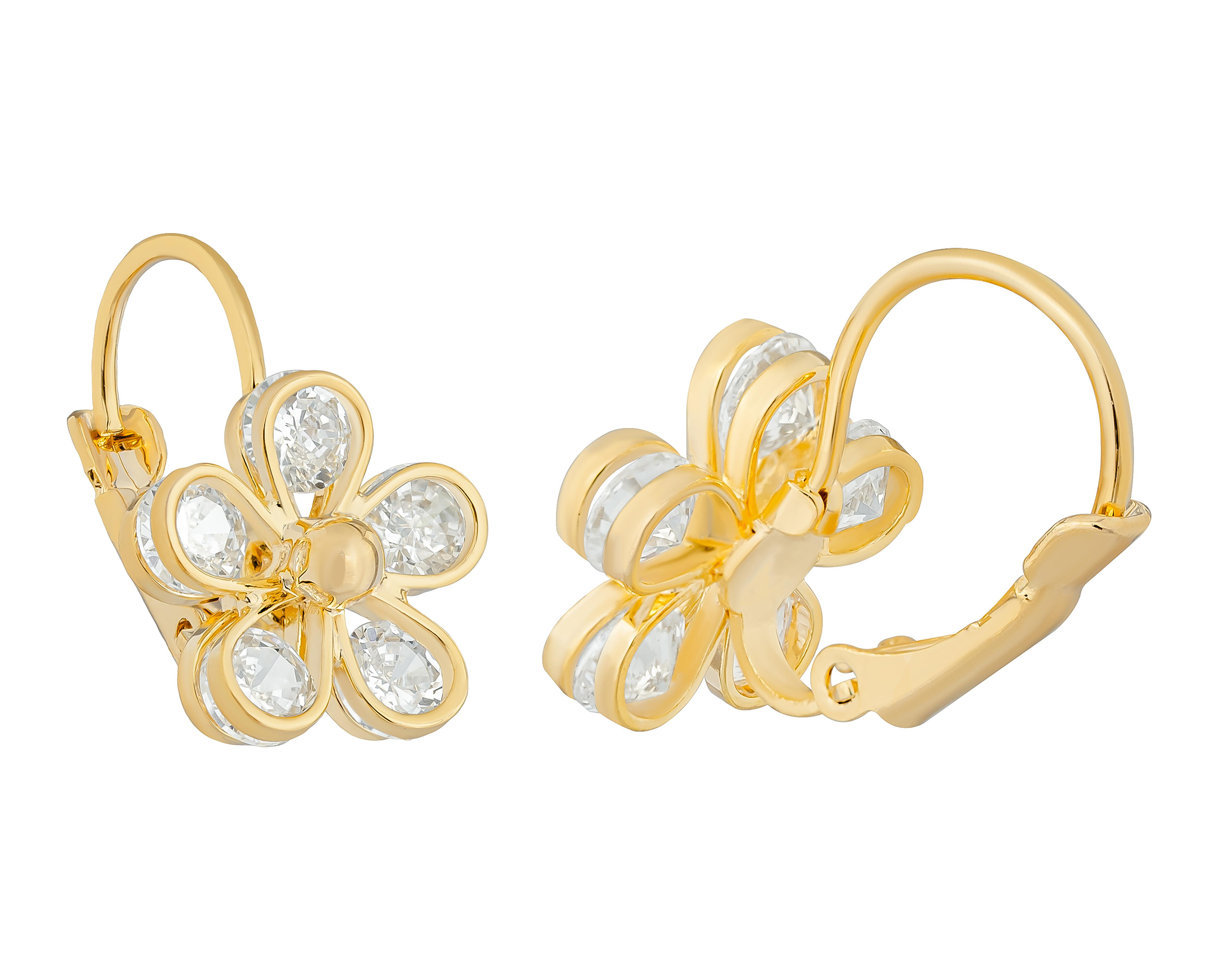 Foto 4 pulgar | Aretes de Chapa de Oro 18k Plafer