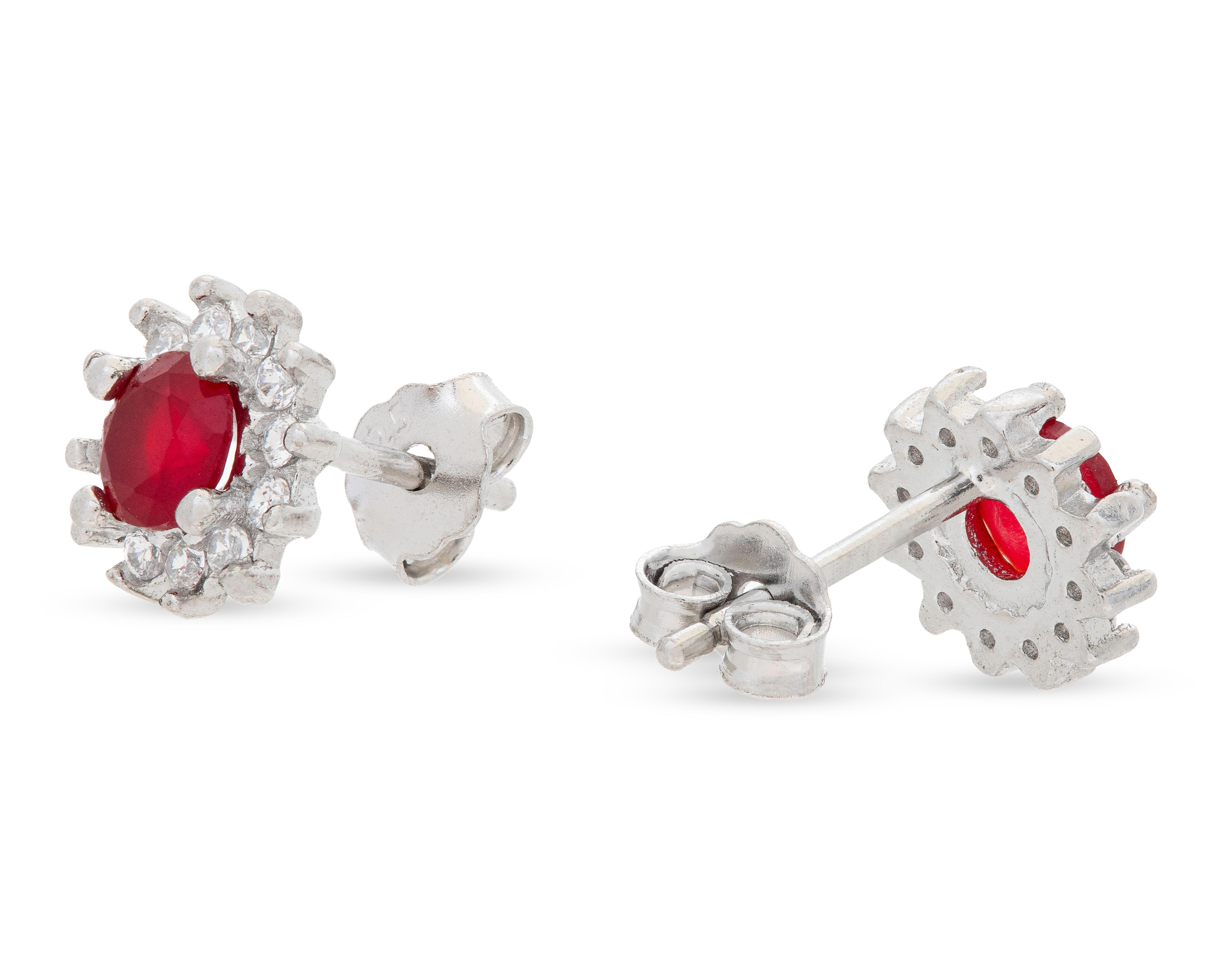 Foto 3 pulgar | Aretes de Plata con Circonia